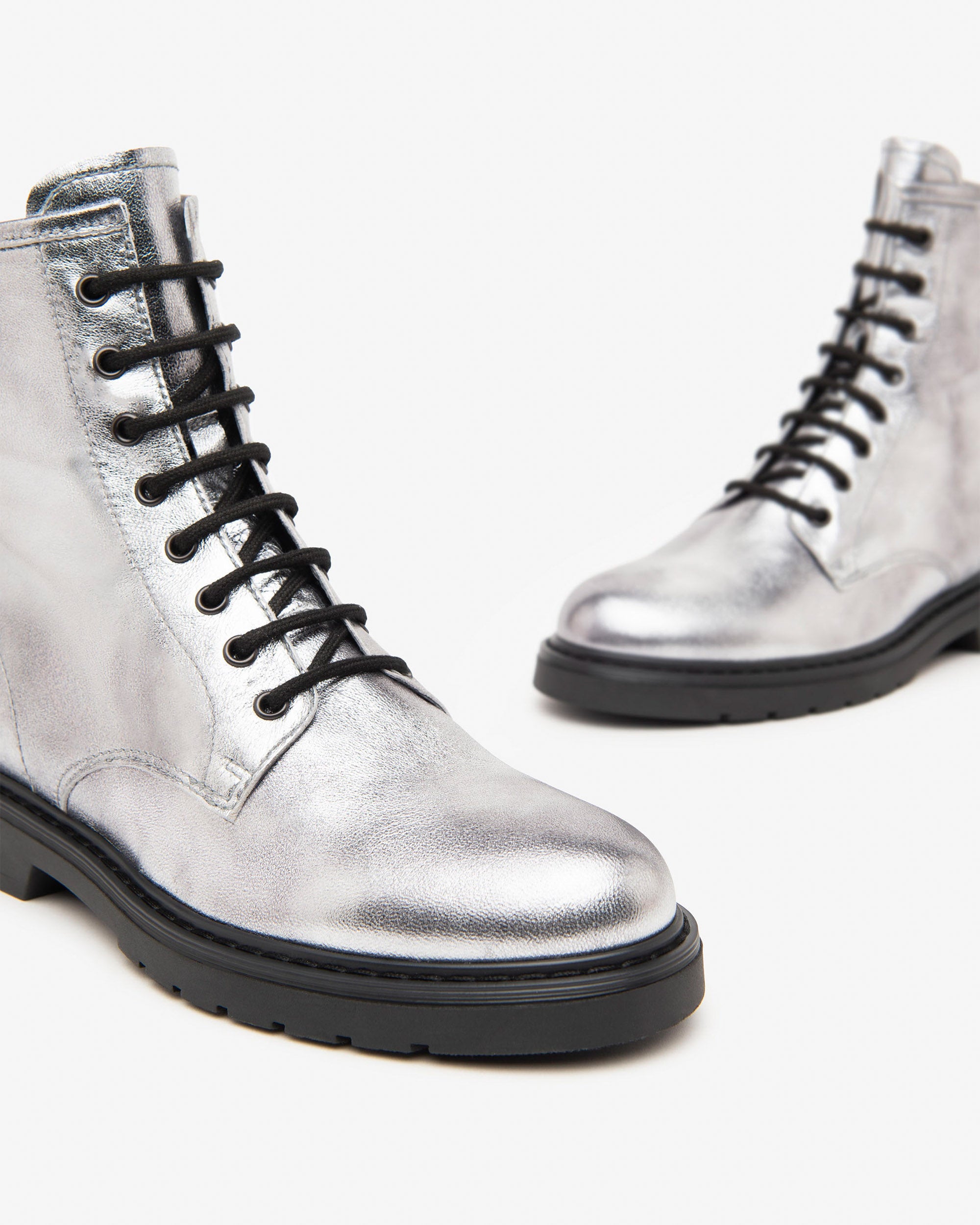 Nero Giardini Combat Boots rangers femme cuir lacets