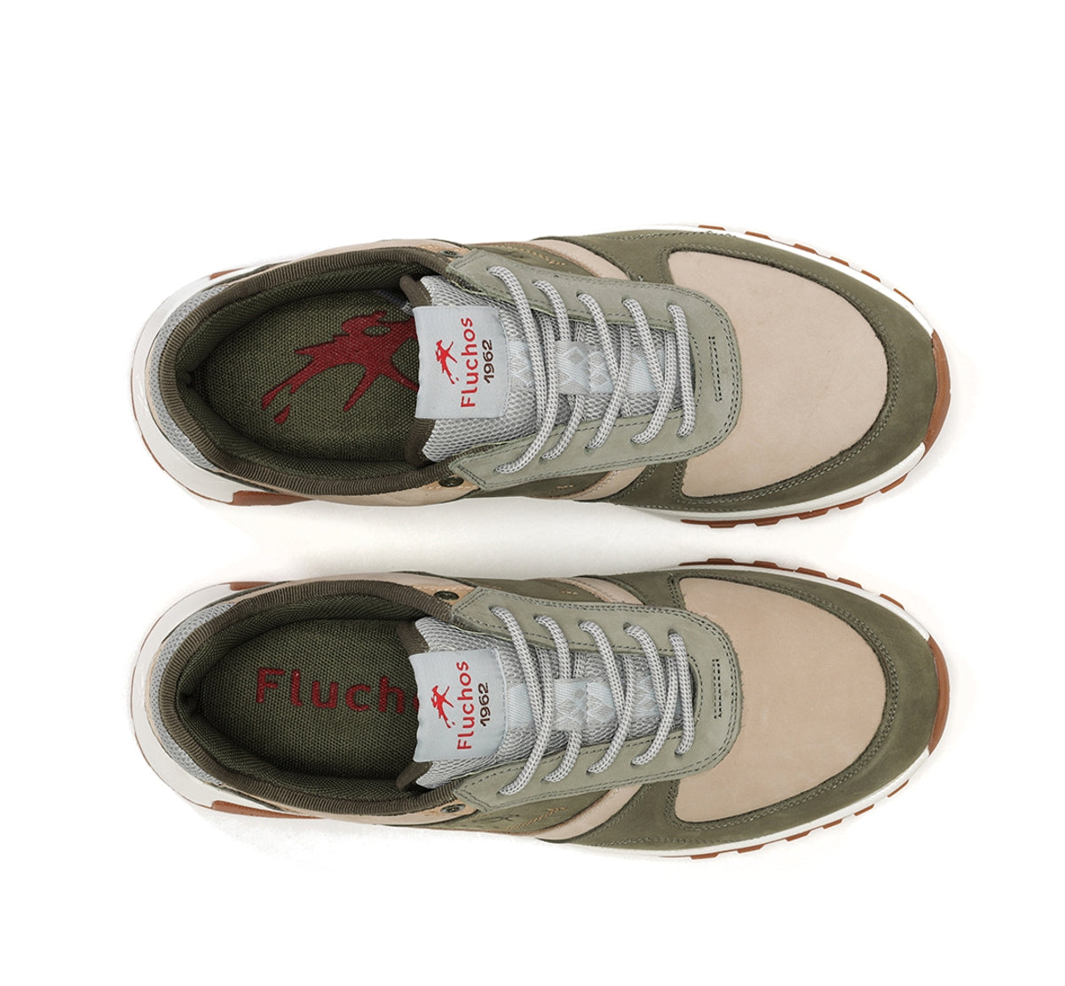 Fluchos Arion F2012 baskets homme vertes confort