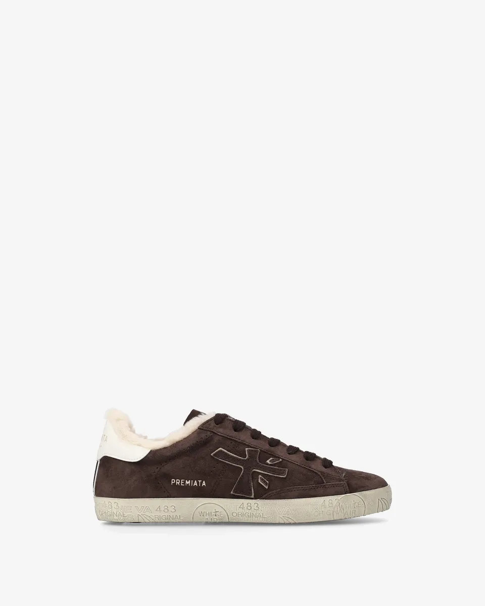 Premiata Stevend 7897m baskets cuir marron fourré
