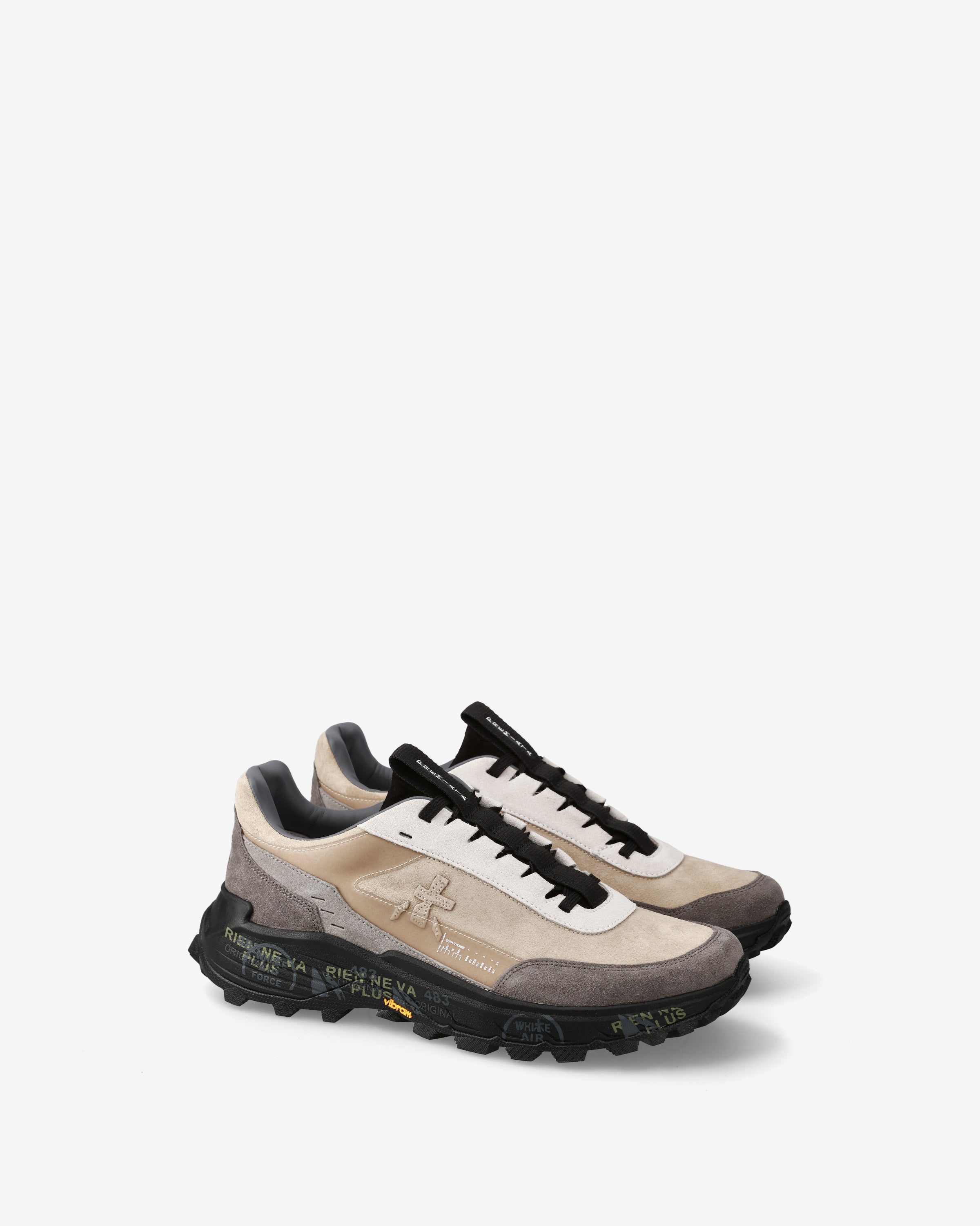 Premiata Devin 434 sneakers homme beige suède Vibram
