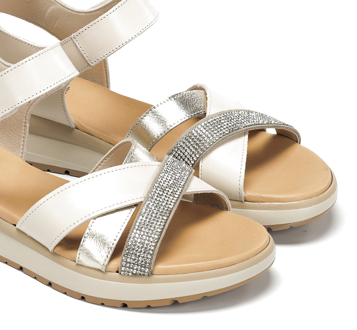 Dorking Ter D9728 sandales blanches femme confort