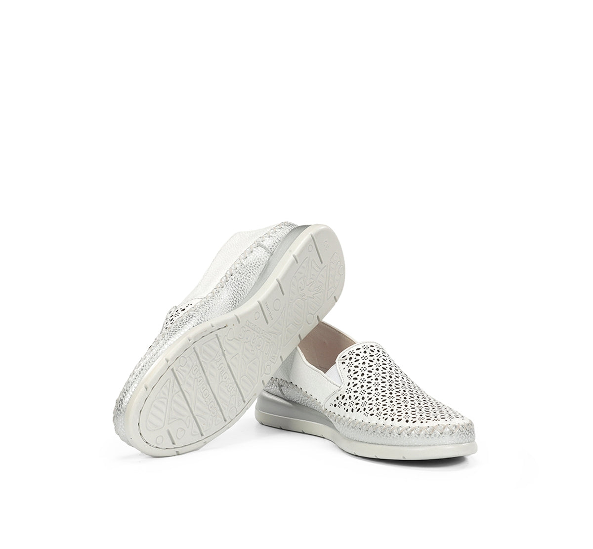Fluchos Sella F2144 slip on blanc femme compensé