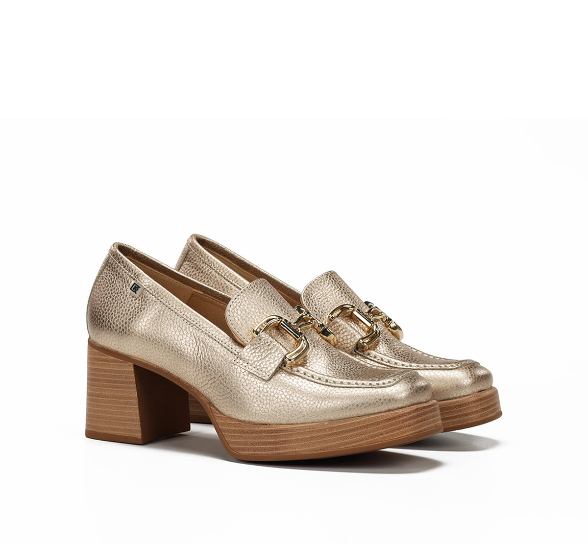 Dorking Cristel D9438 Mocassins Femme Doré Plateforme