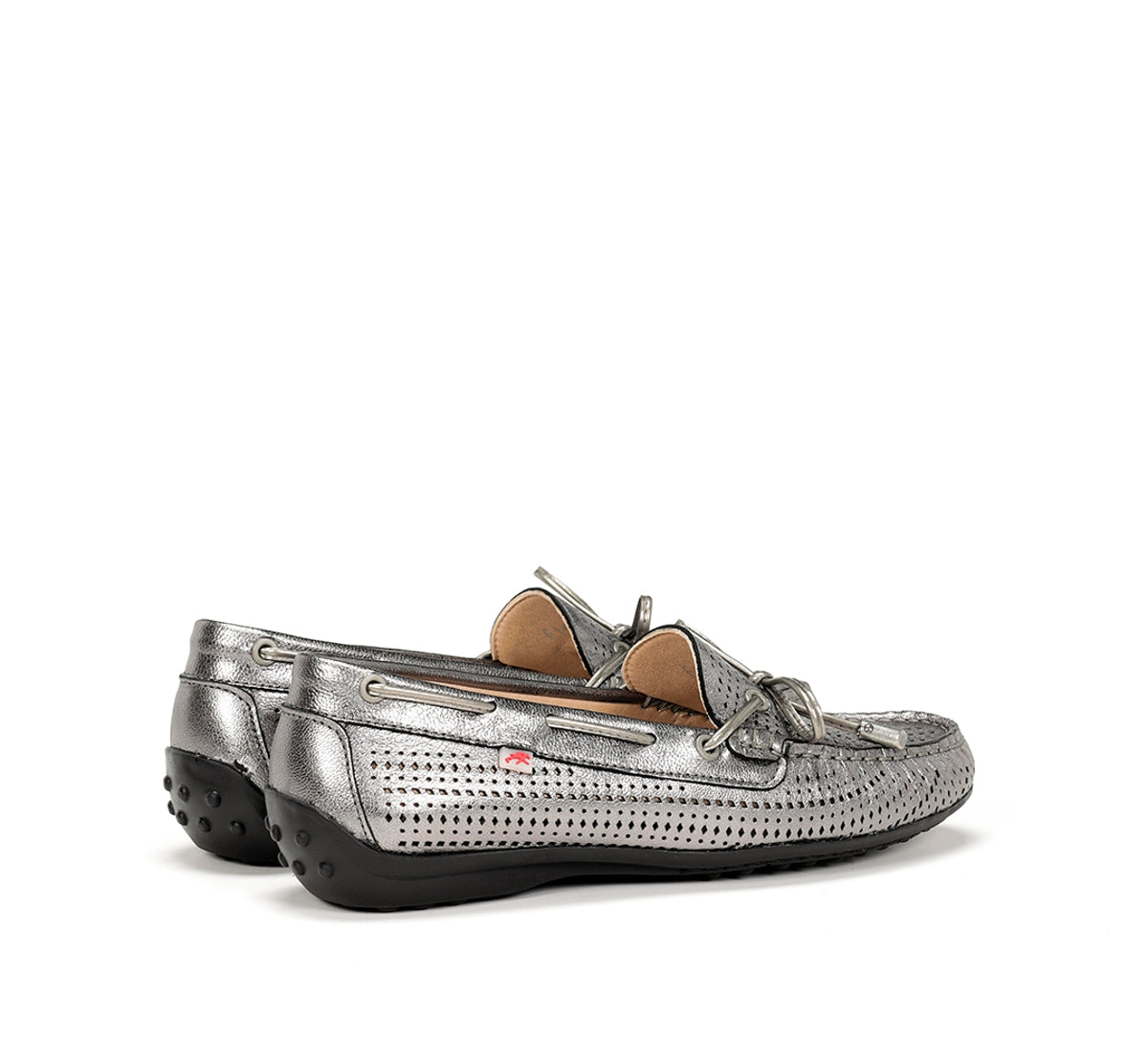 Fluchos Bruni F1428 mocassin argent cuir femme