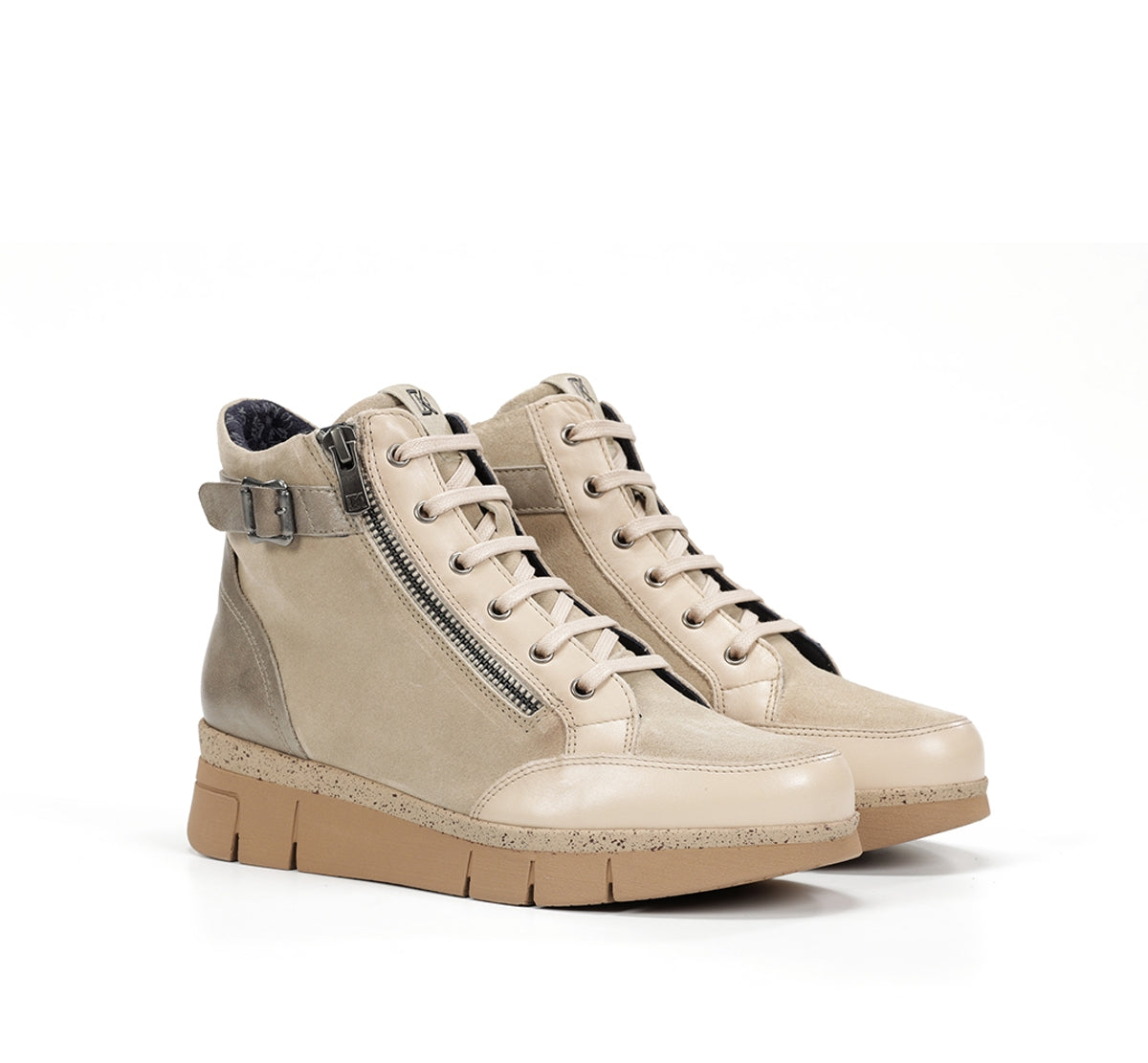 Dorking by Fluchos India D9329 Bottine Taupe Femme Sport