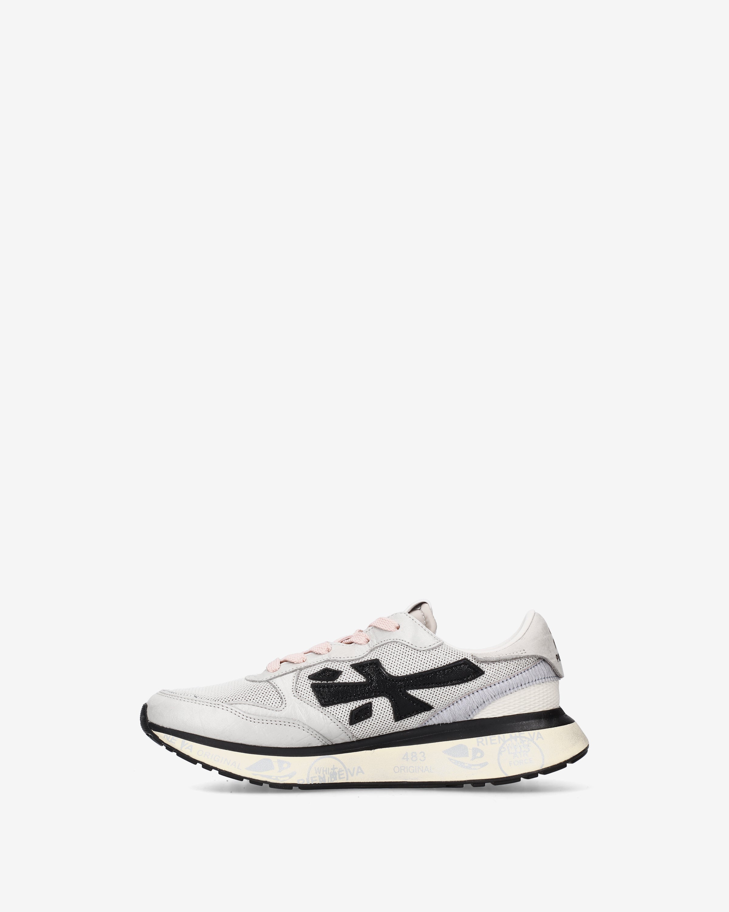 Premiata Lauryn 8533 sneakers crème femme fourrure