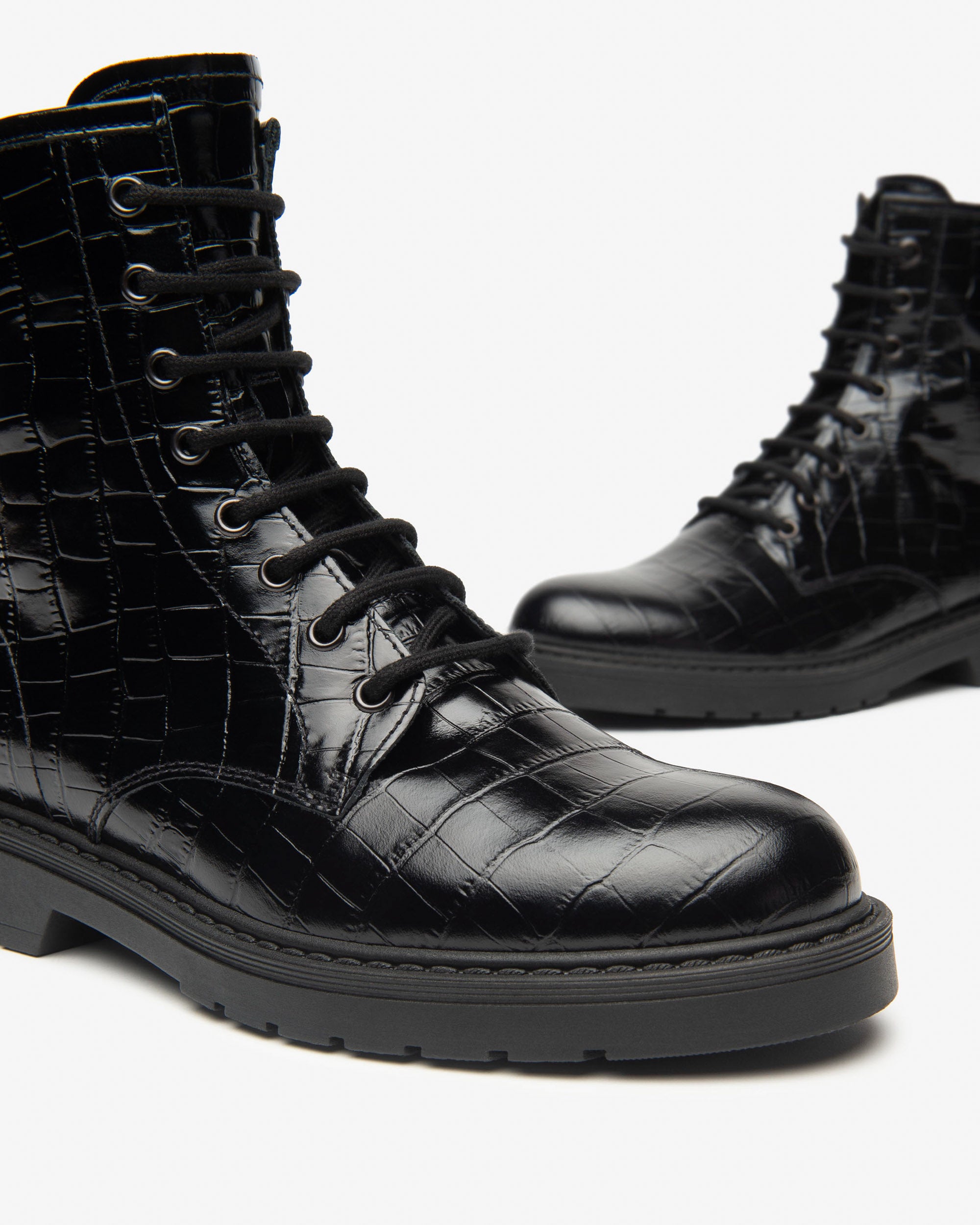 Nero Giardini Combat Boots rangers cuir femme