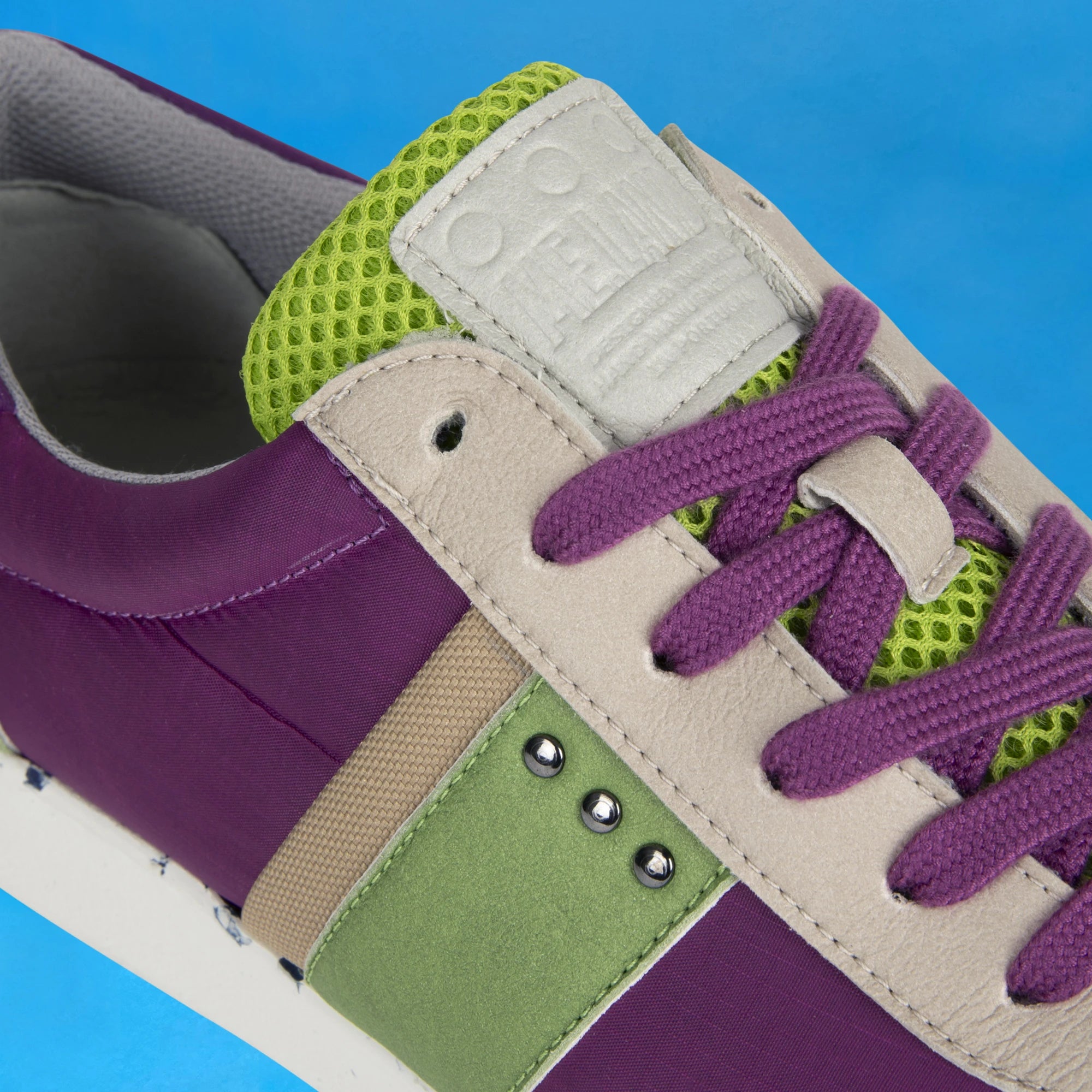 Me.Land Vivace basket vegan beige violet vert nylon