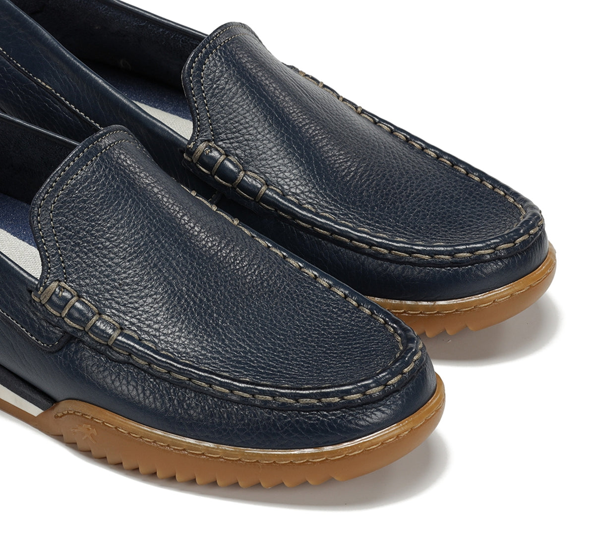 Fluchos Bruno F2432 mocassins homme bleu cuir