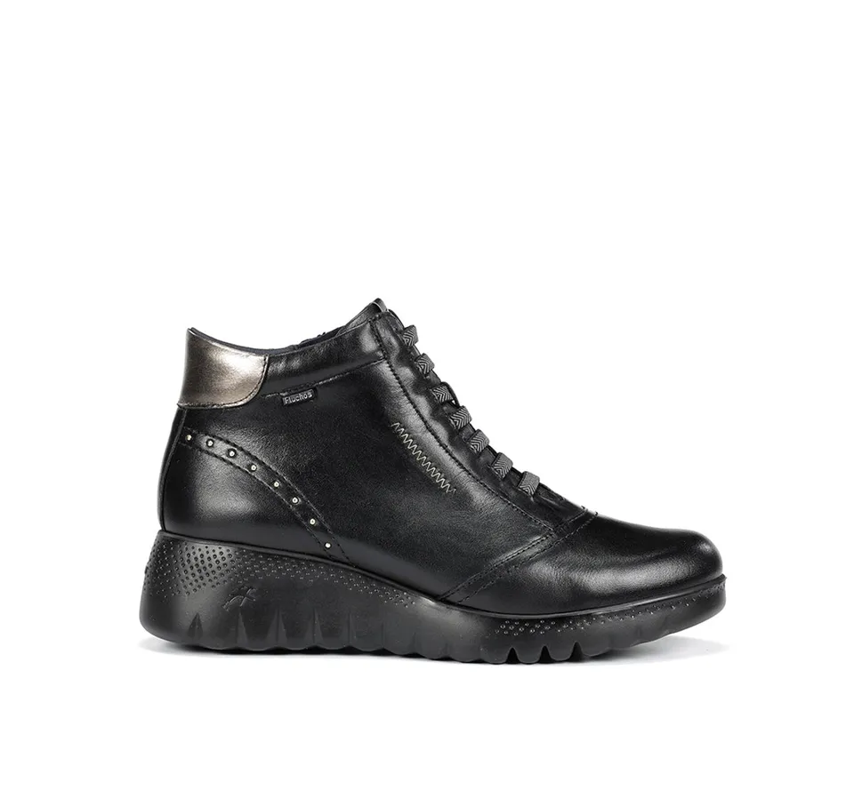 Fluchos Botines Live F2246 bottine noir cuir femme