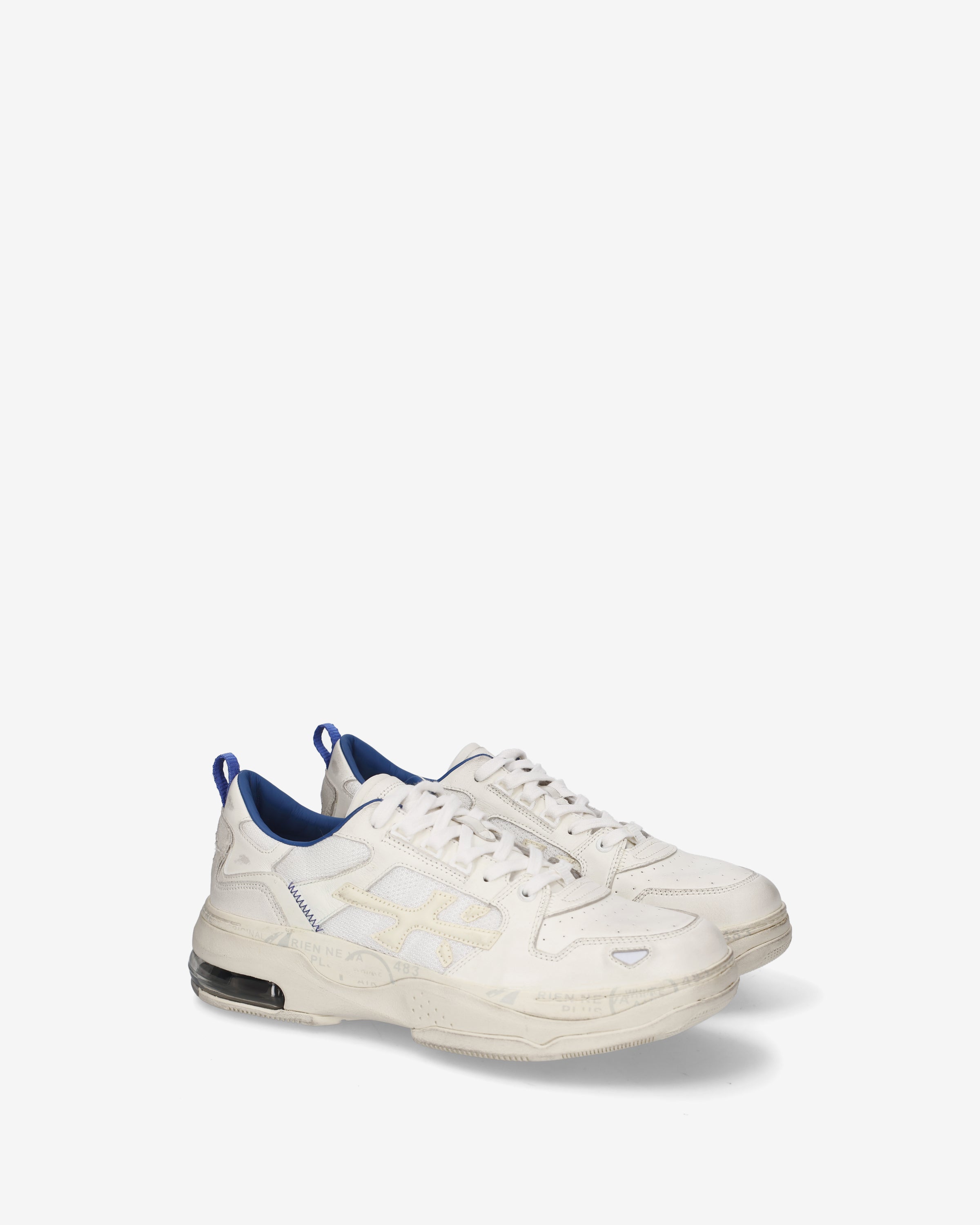 Premiata Drake 522 baskets homme blanc cuir mesh