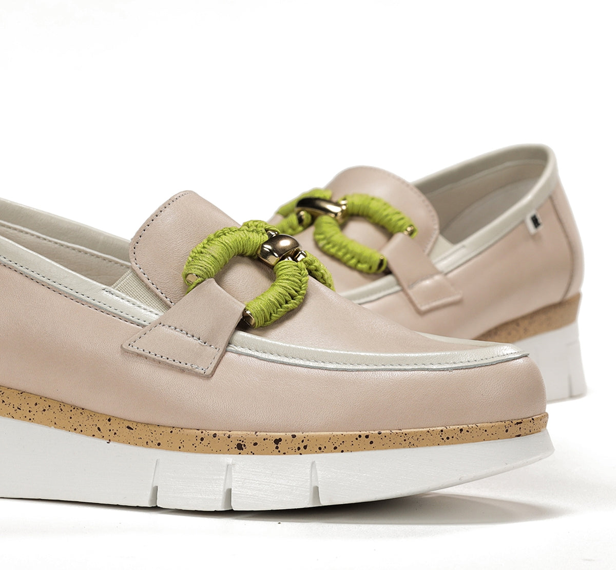 Dorking India D9298 mocassins femme nude confort