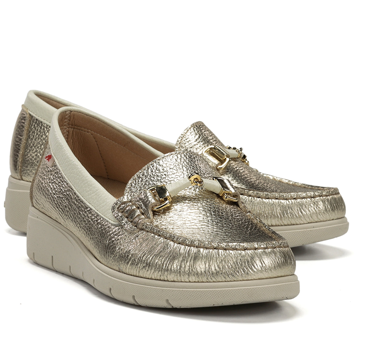 Fluchos Fluvia F2421 mocassins femme dorés cuir