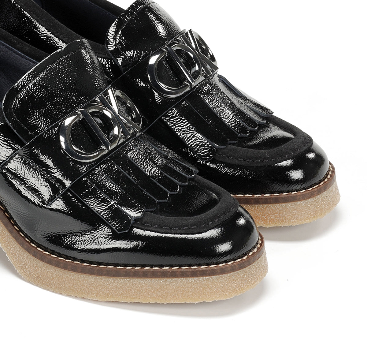Dorking by Fluchos Oprah D9352 mocassin femme noir talon moyen