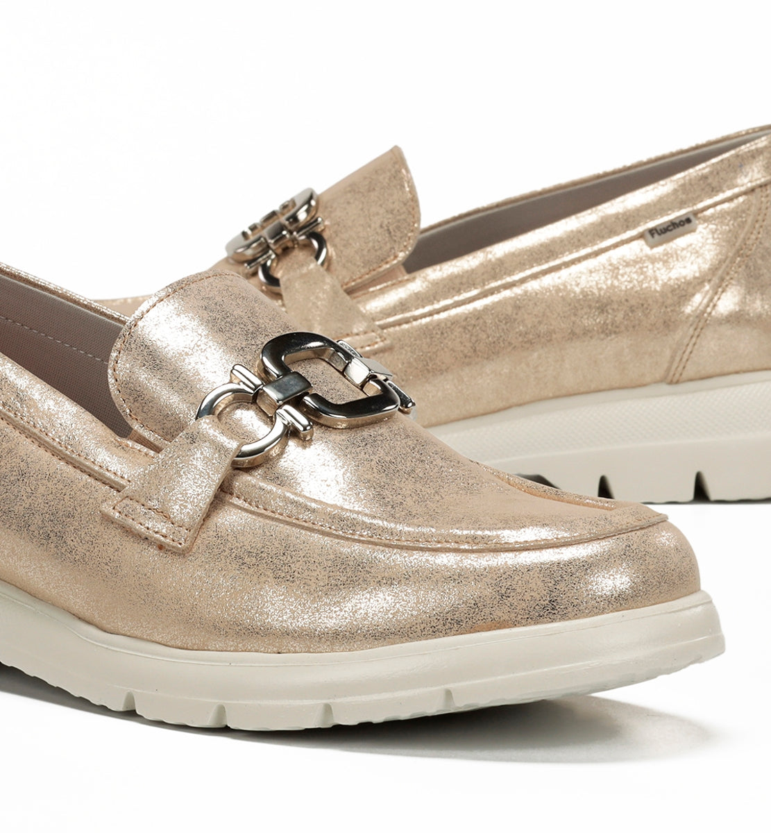 Fluchos Gladis F2282 mocassins femme doré cuir