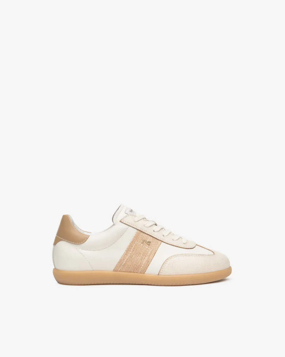 Nero Giardini Sneakers baskets cuir femme cuir et toile