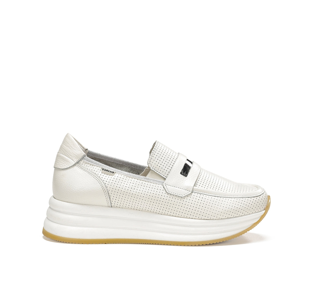 Dorking Draz D9243 mocassins blanc femme confort