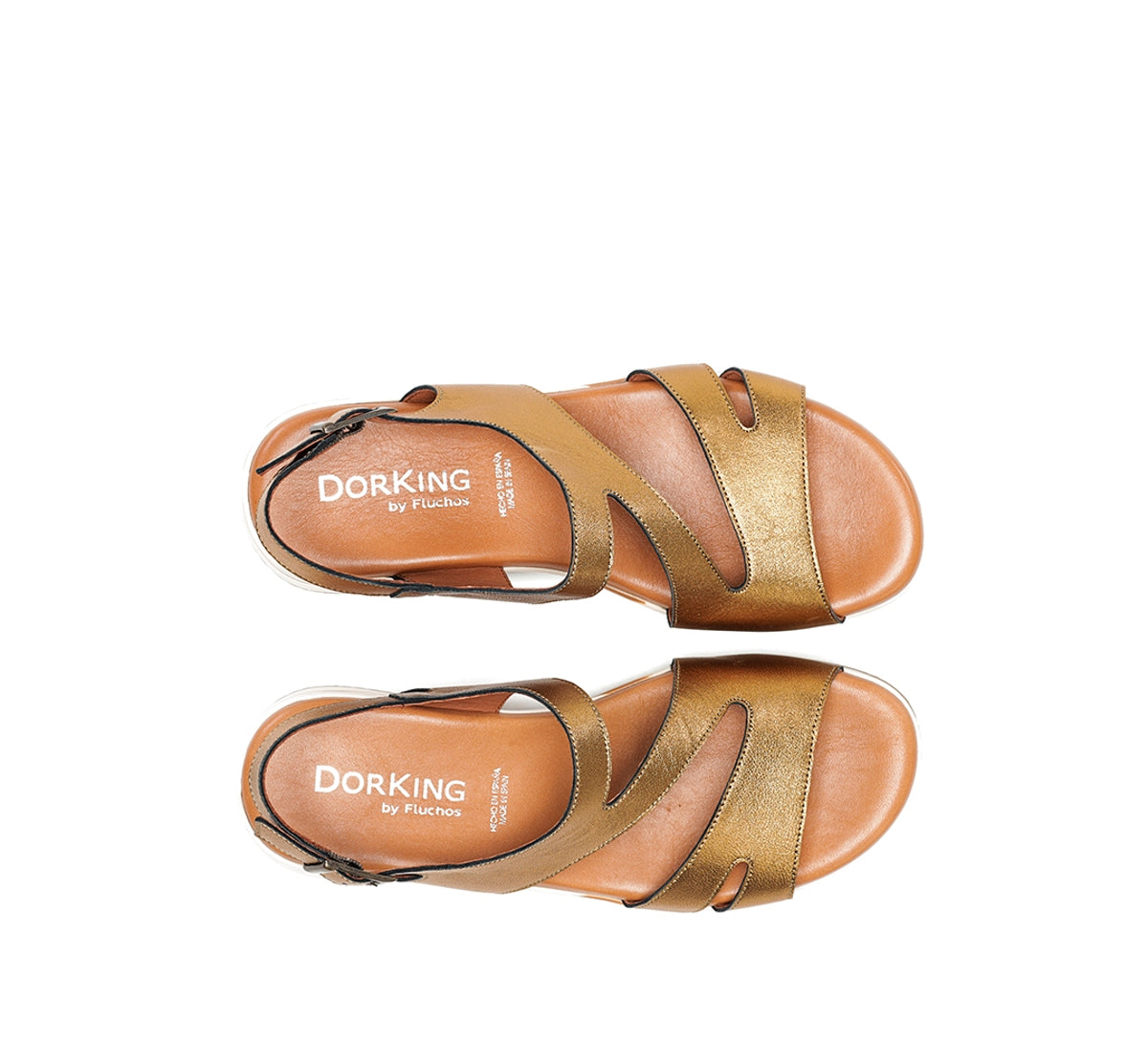 Dorking Merlo D9688 sandale dorée cuir femme
