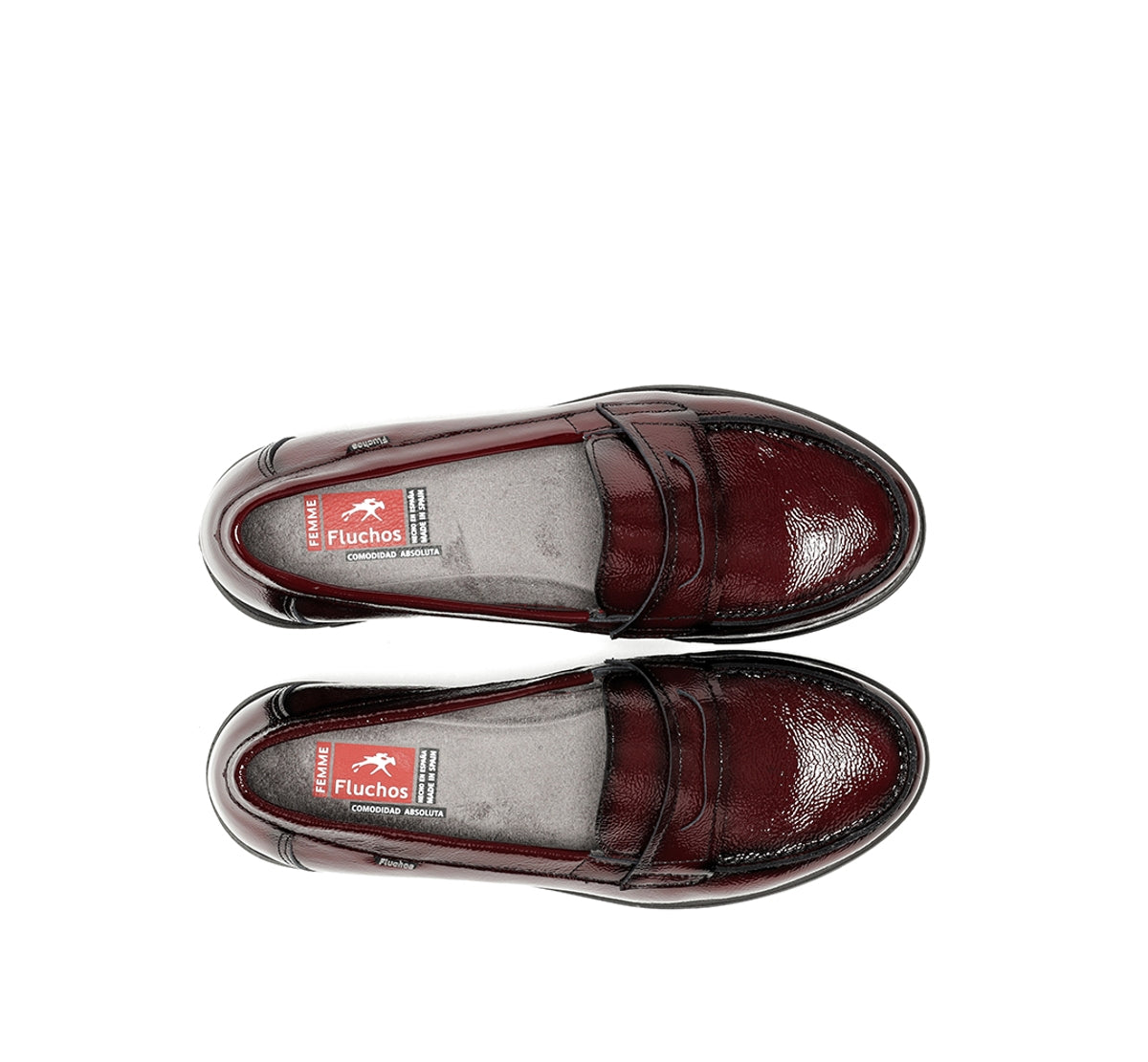 Fluchos Styll F1835 mocassins femme rouges cuir
