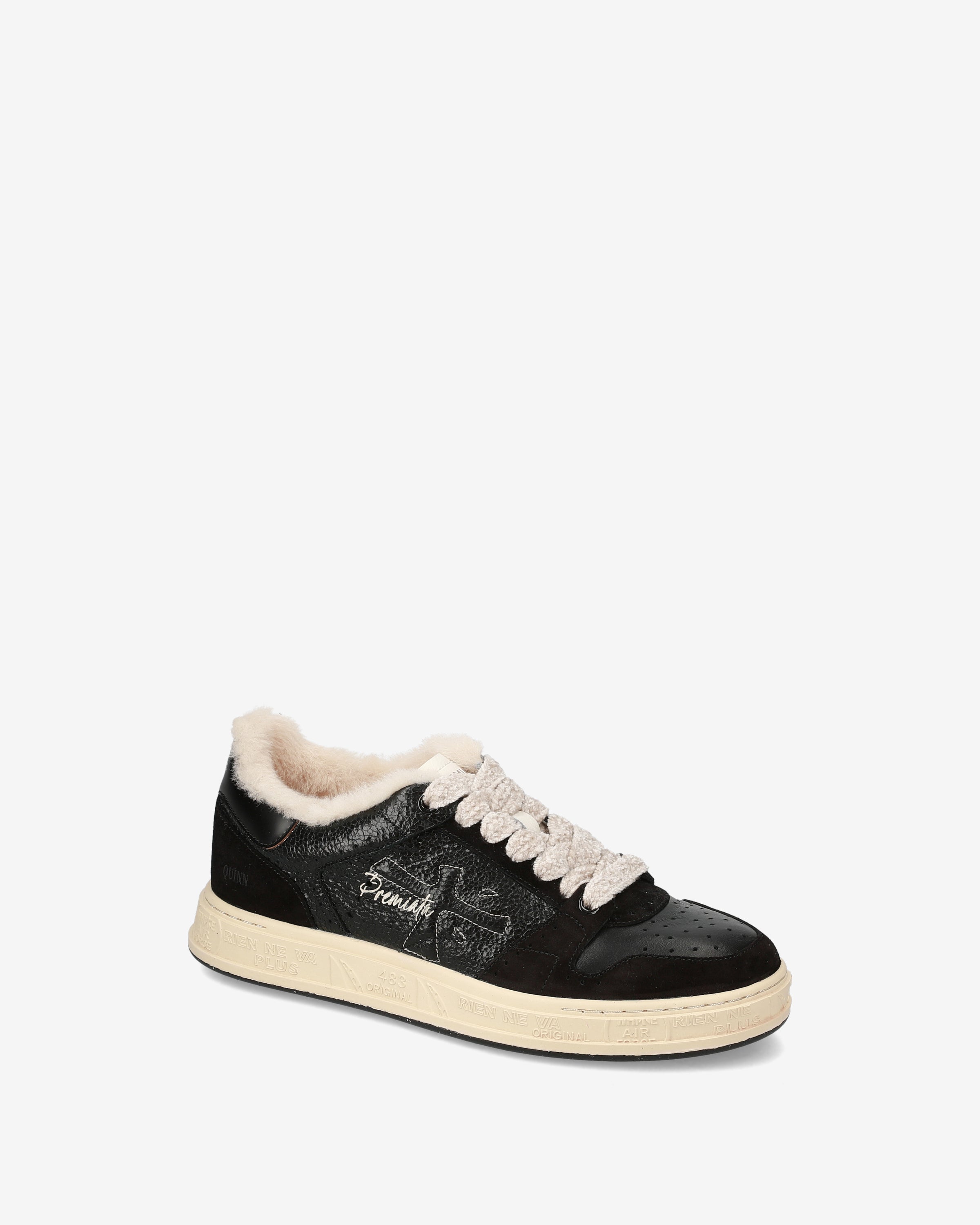 Premiata Quinnd 7081 baskets femme noir reptile