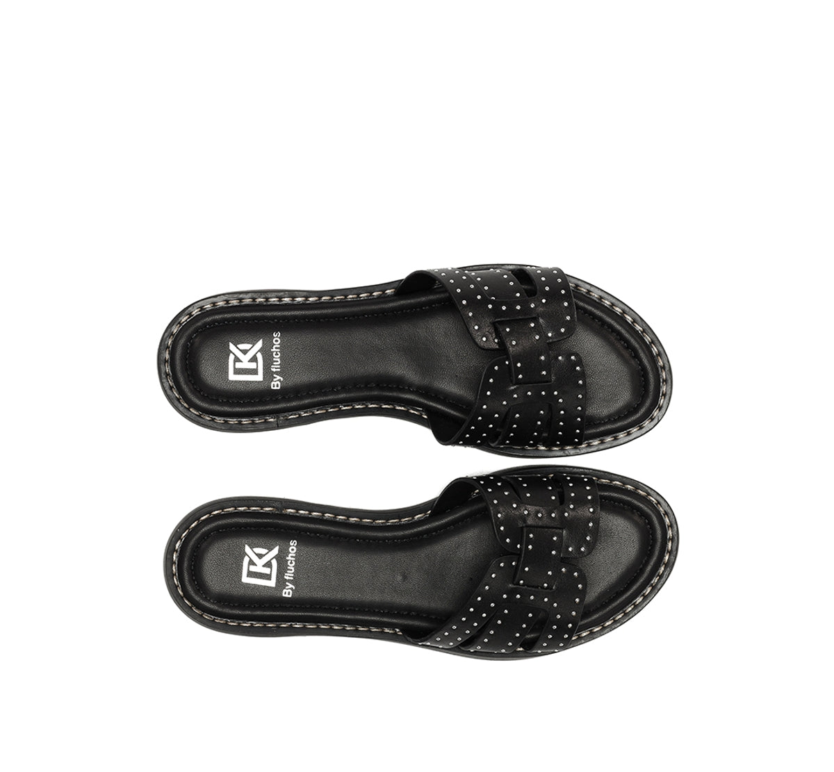 Fluchos Dorking Ega D9731 sandale noire femme plate