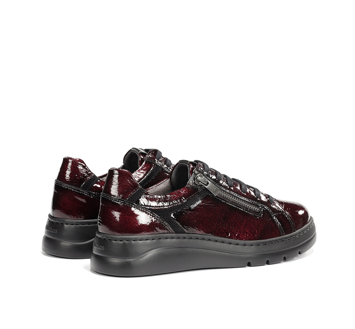 Fluchos Pompas F1666 baskets femme bordeaux cuir