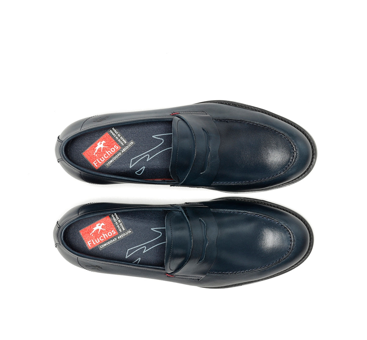 Fluchos Henri F0824 mocassin homme bleu cuir