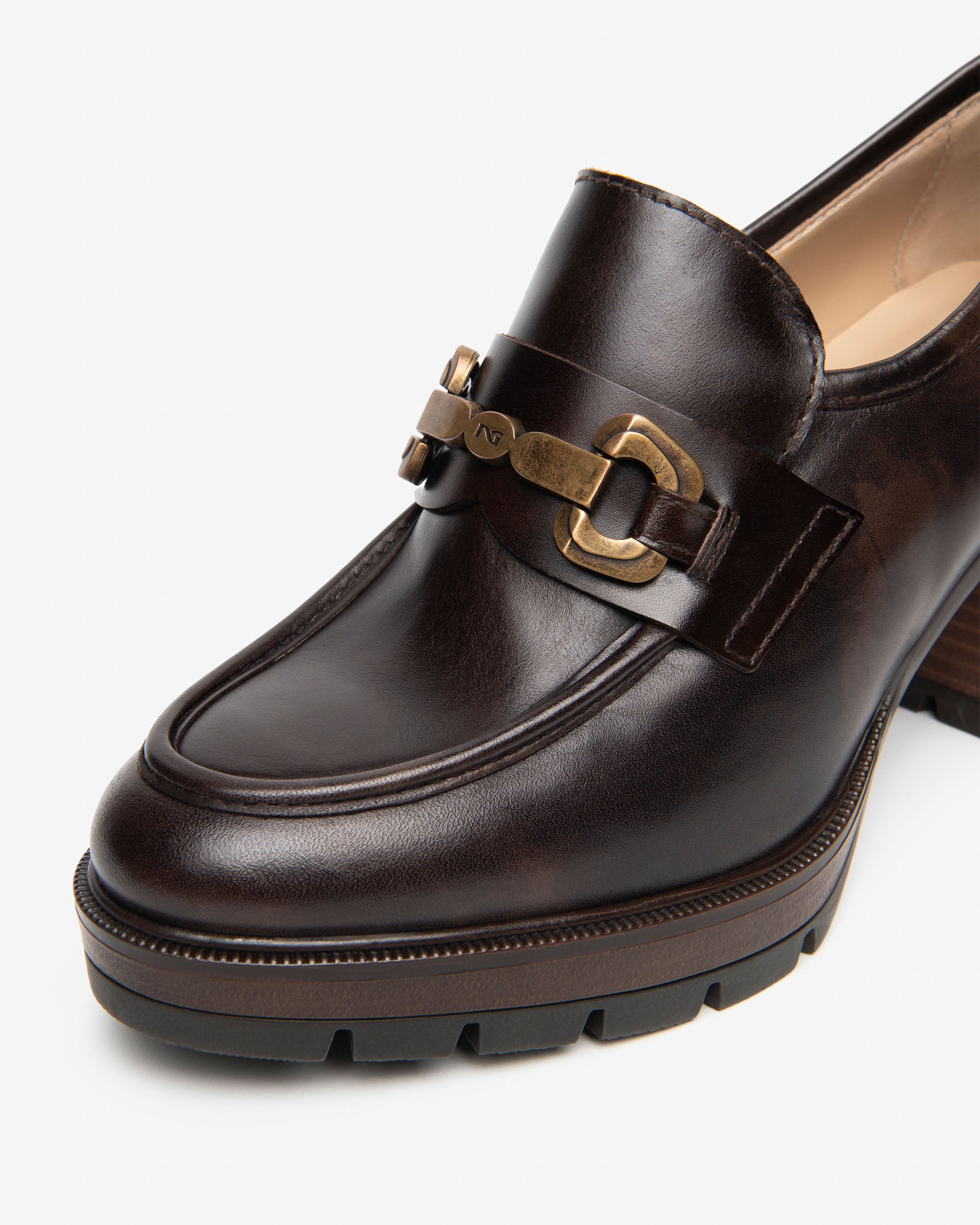 Nero Giardini Loafers Mocassins Cuir Femme Talon 80