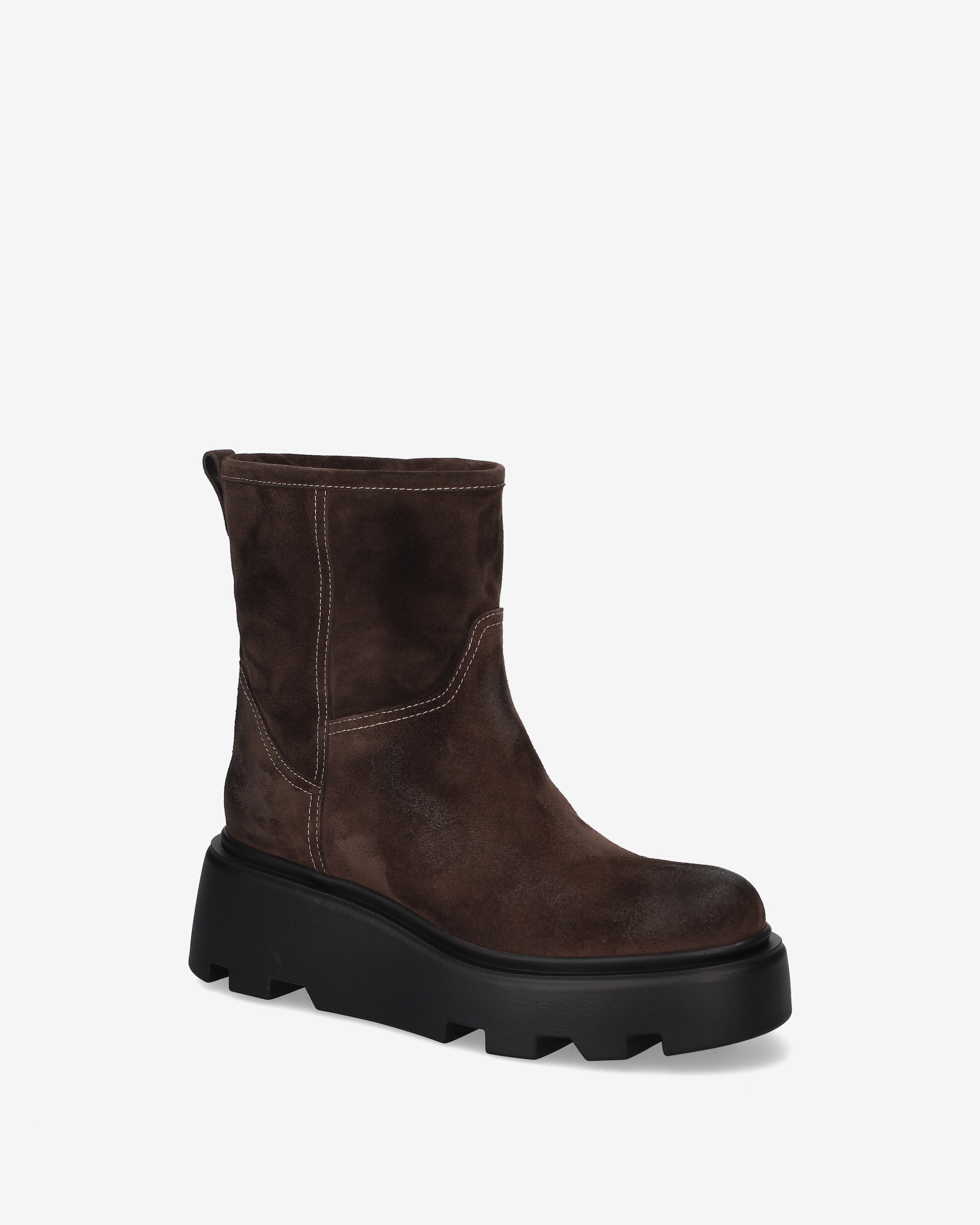 Premiata Boots bottines croûte mocha fourrées femme
