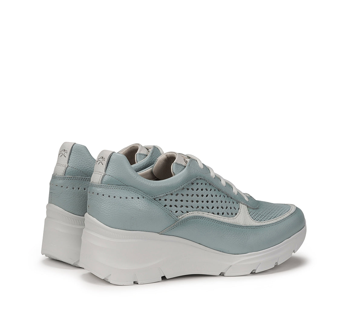 Fluchos Olas F1407 baskets femme bleu clair compensées