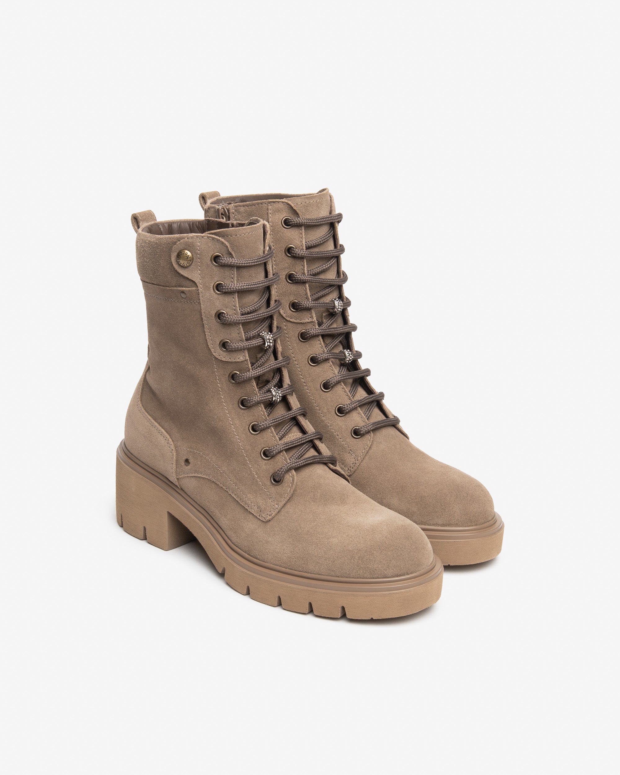 Nero Giardini Combat Boots daim femme talon 60 mm