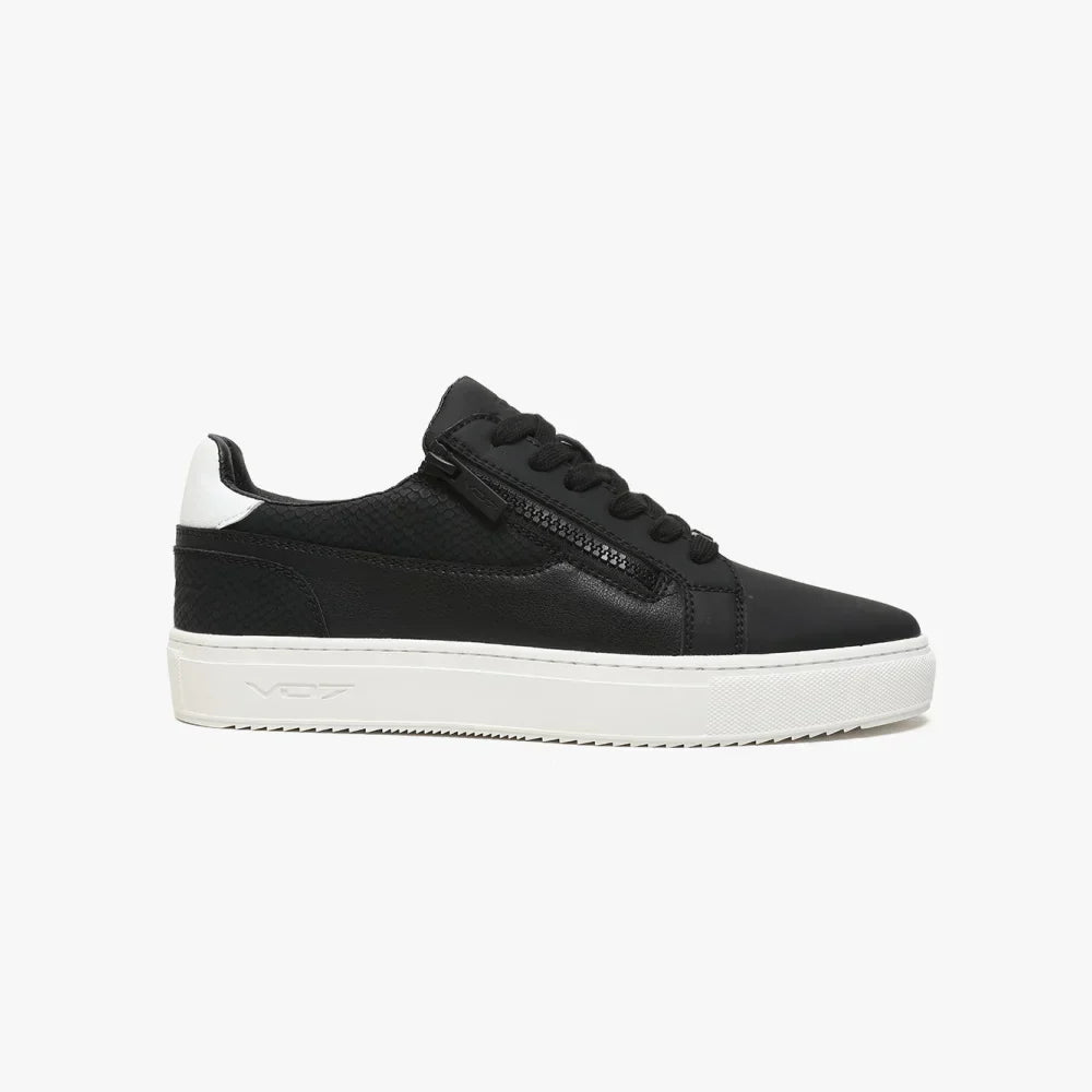 VO7 Roma Snake Black sneakers cuir noir zip