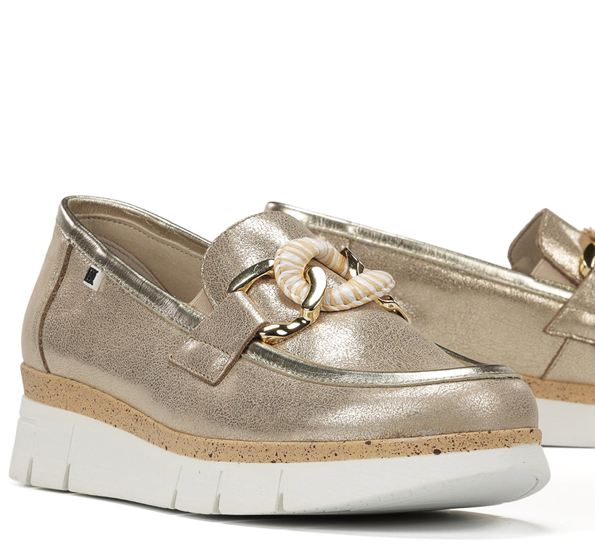 Dorking by Fluchos India D9691 mocassins doré femme cuir