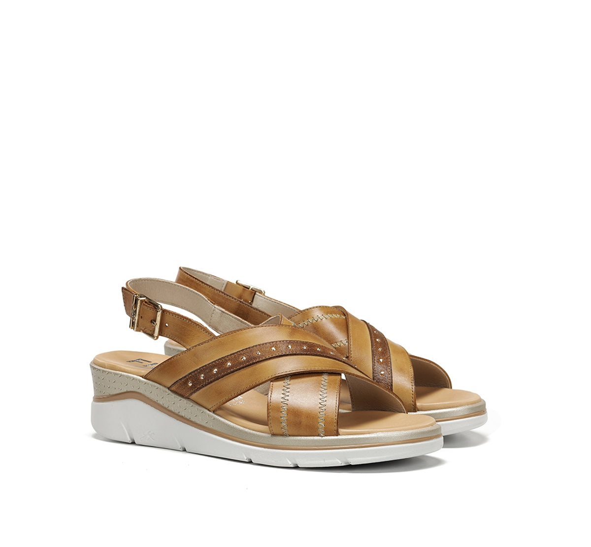 Fluchos Fire F2428 sandale marron compensée boucle