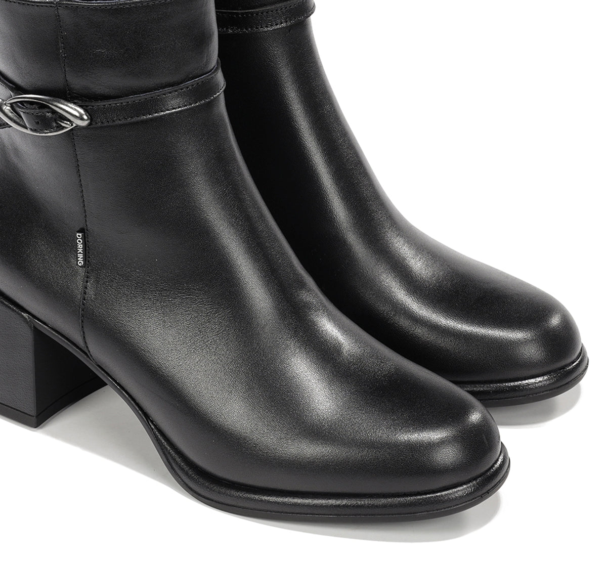 Dorking Frixe D9816 bottines femme noir talon léger