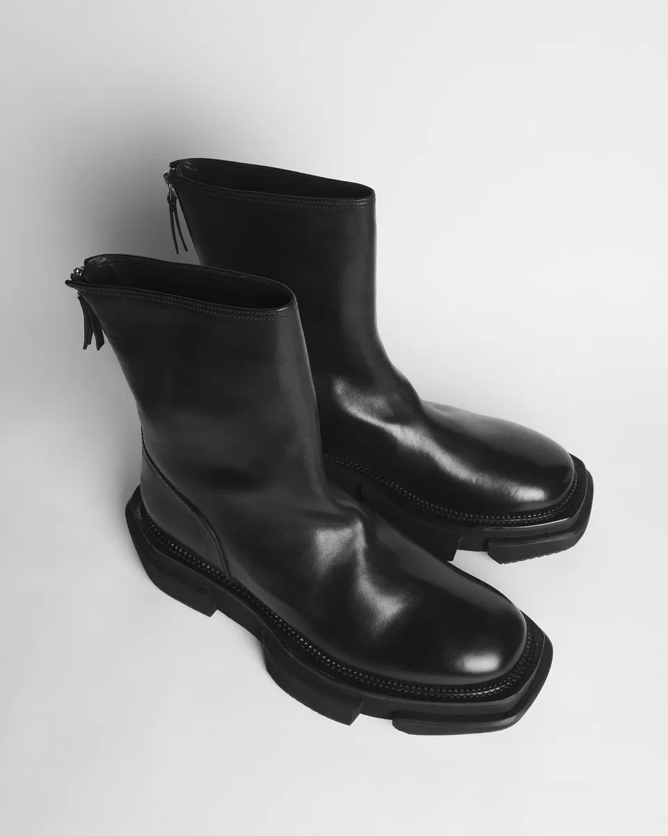 Premiata Boots 019 chaussures cuir sculpté
