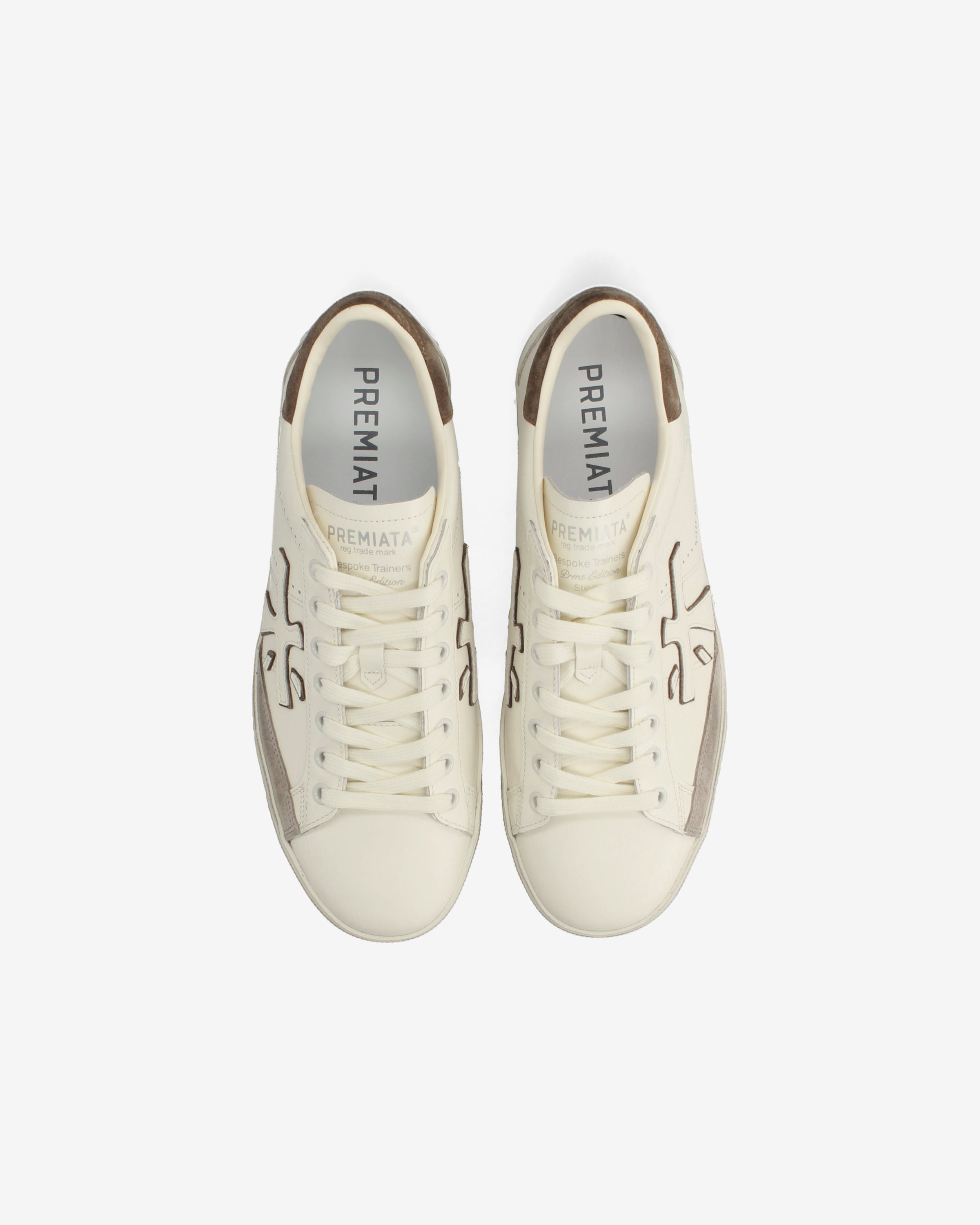 Premiata Steven 8476 baskets homme cuir blanc crème