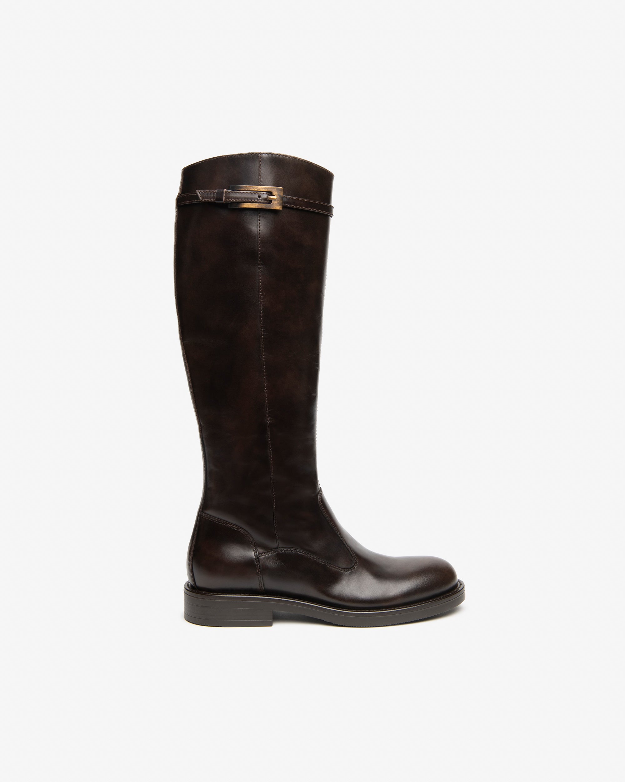 Nero Giardini Boots bottes cuir femme boucle talon 30 mm
