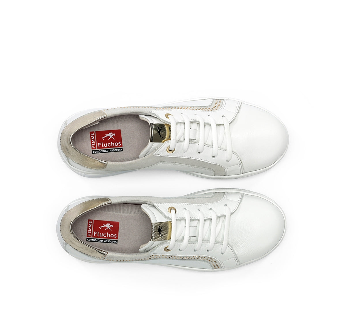 Fluchos Aqua F1997 basket femme blanche compensée