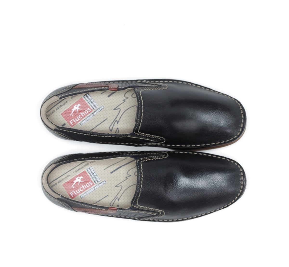 Fluchos Slip On Catamaran 8565 Slip-On Bleu Homme Cuir