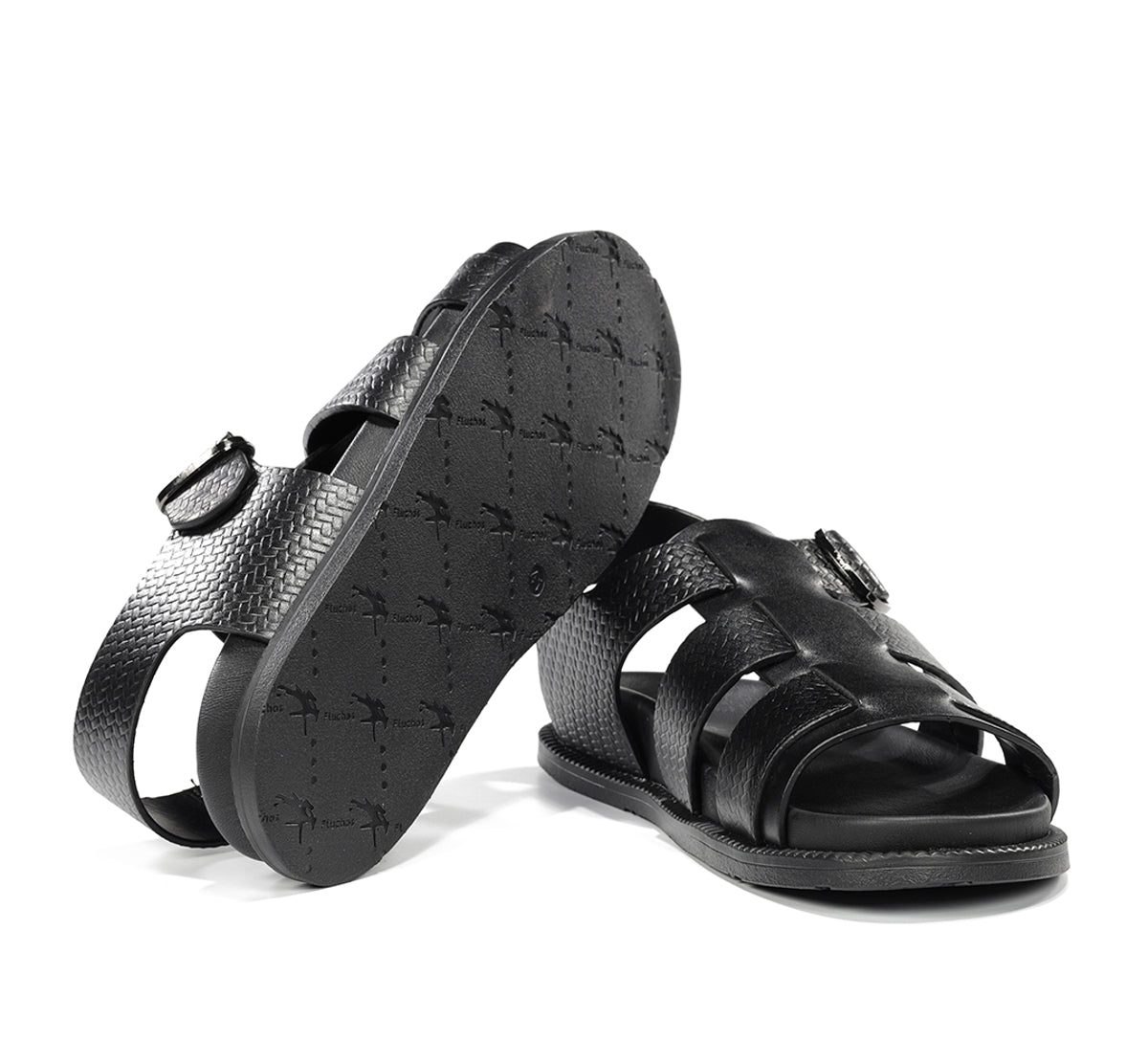 Fluchos Bari F2449 sandale noire homme cuir