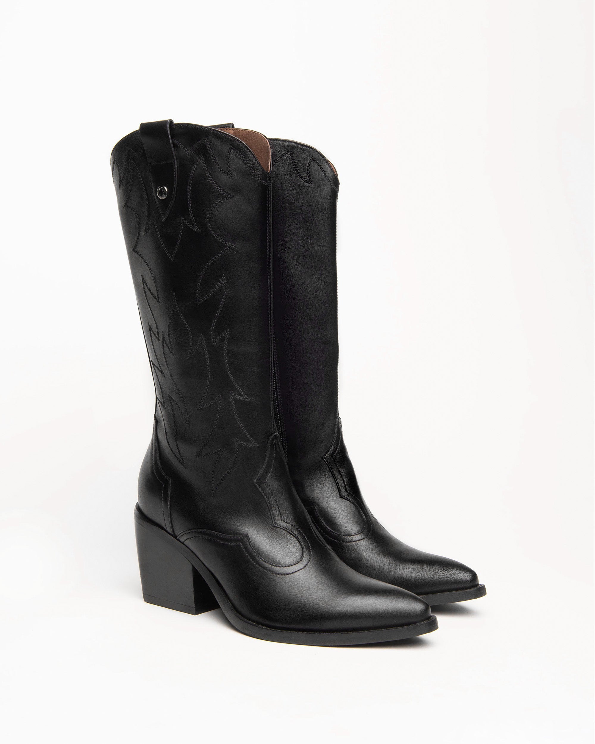 Nero Giardini Boots bottes cuir femme talon western 75 mm