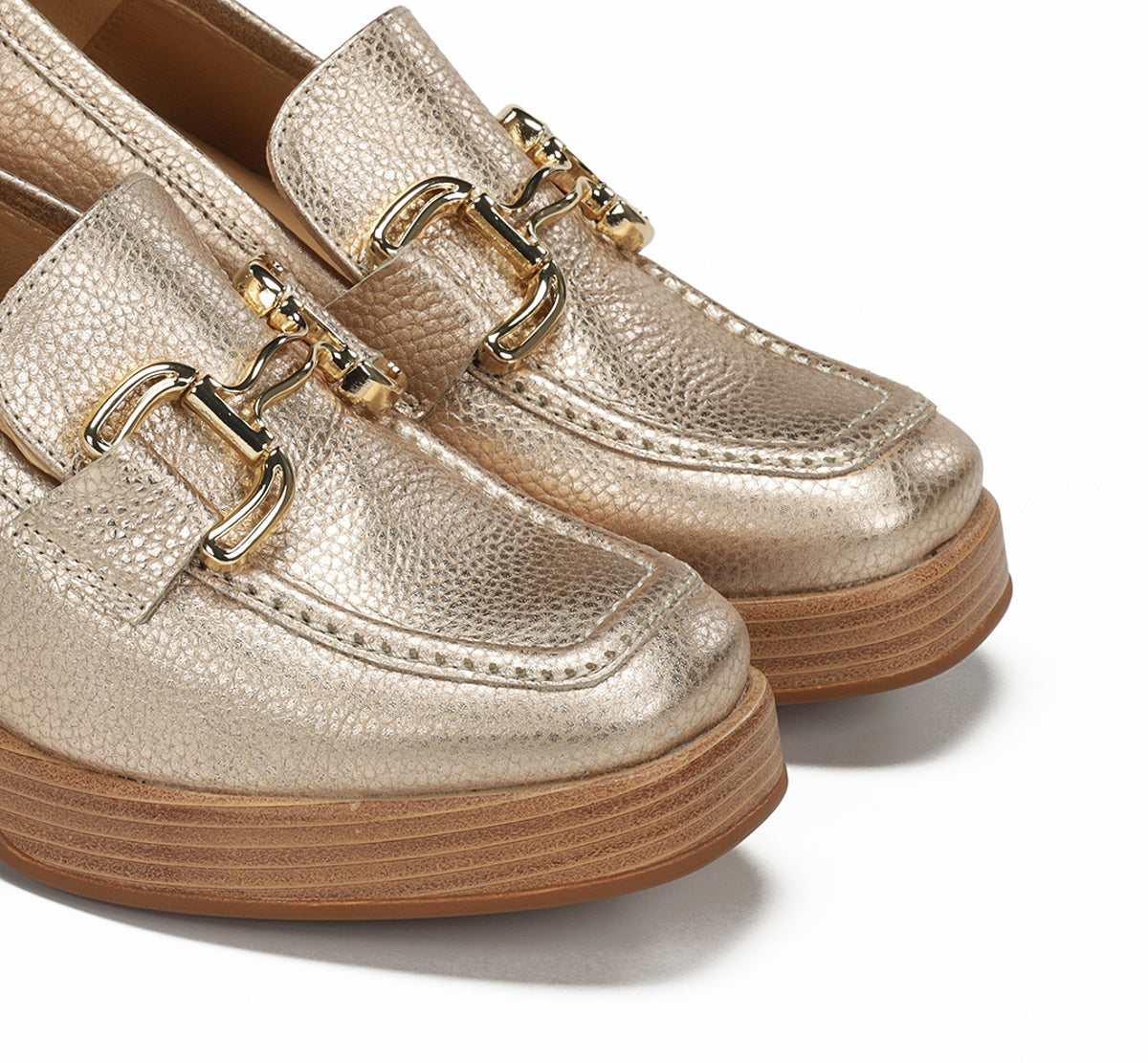 Dorking Cristel D9438 Mocassins Femme Doré Plateforme