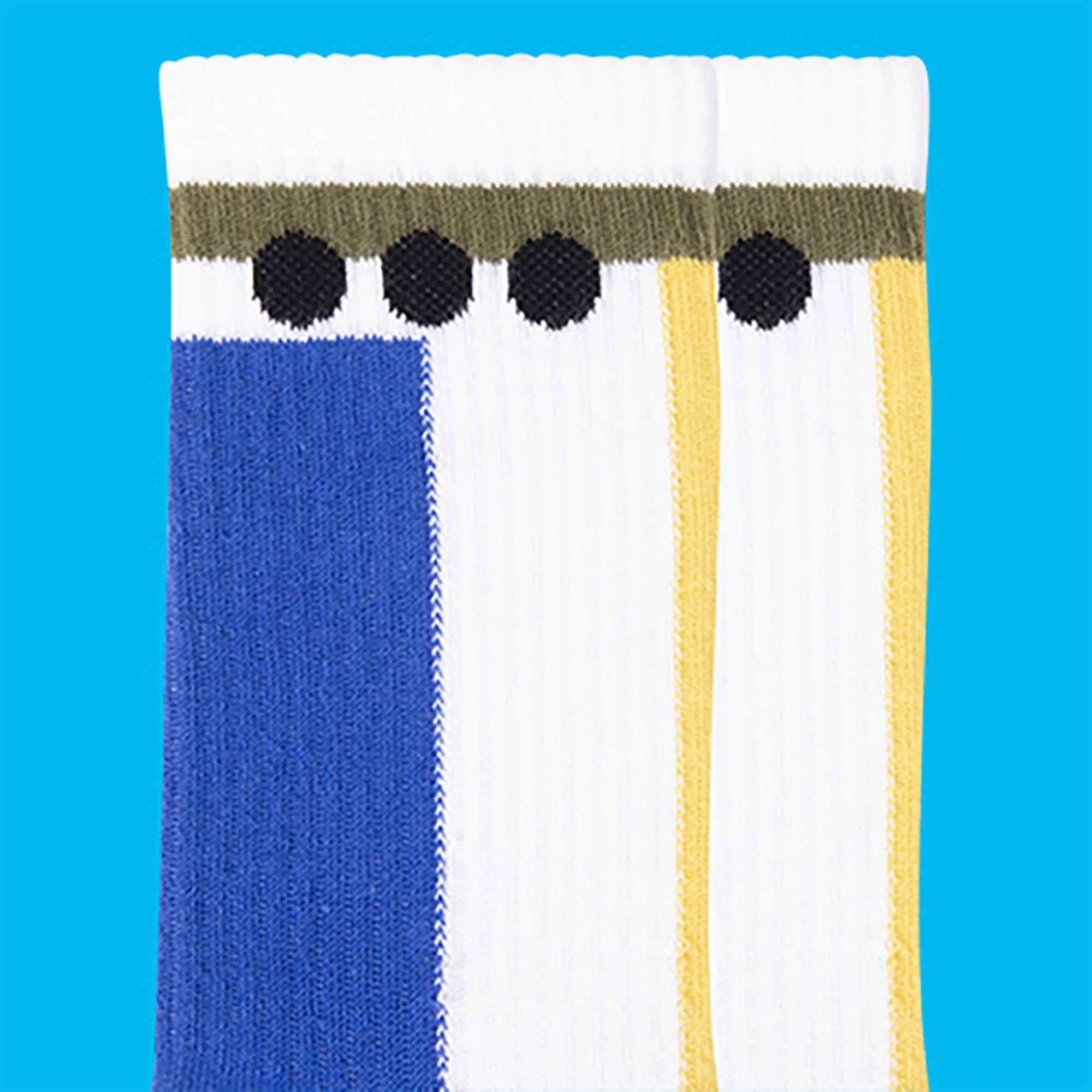 Me.Land Geo chaussettes coton bio blanc motifs