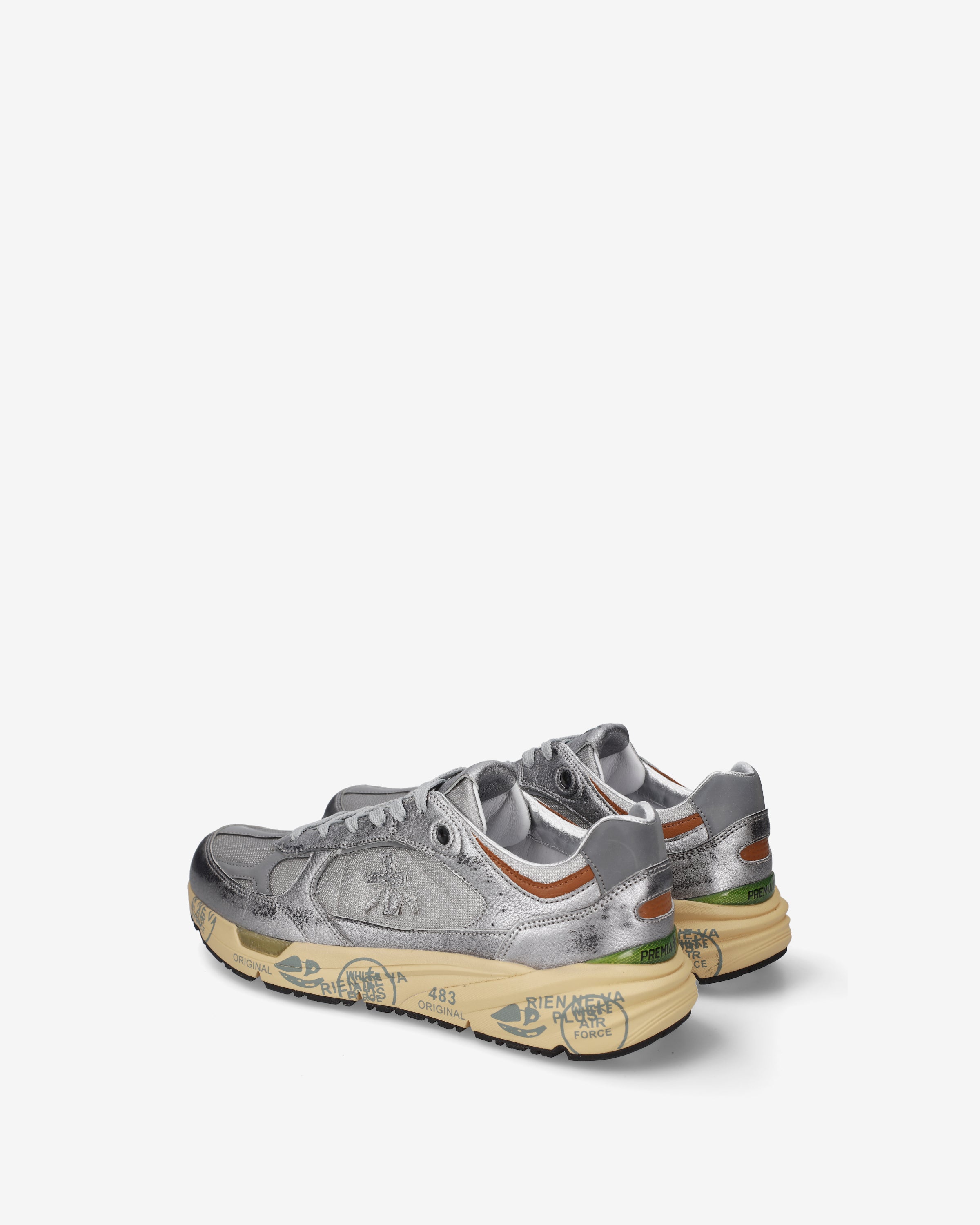 Premiata Mase25 8635 baskets argent olive