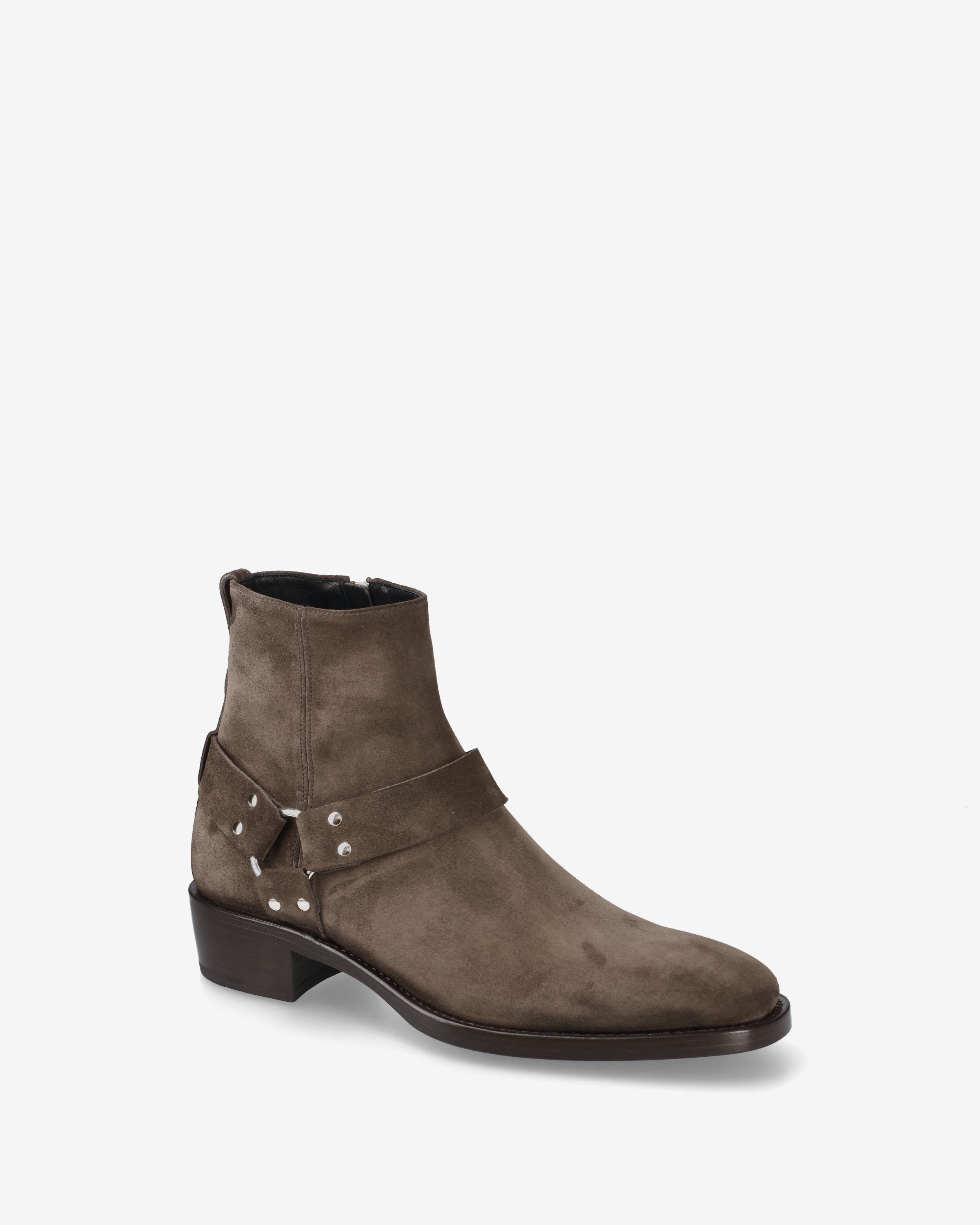 Premiata Cavendish Biker boots cuir daim marron homme