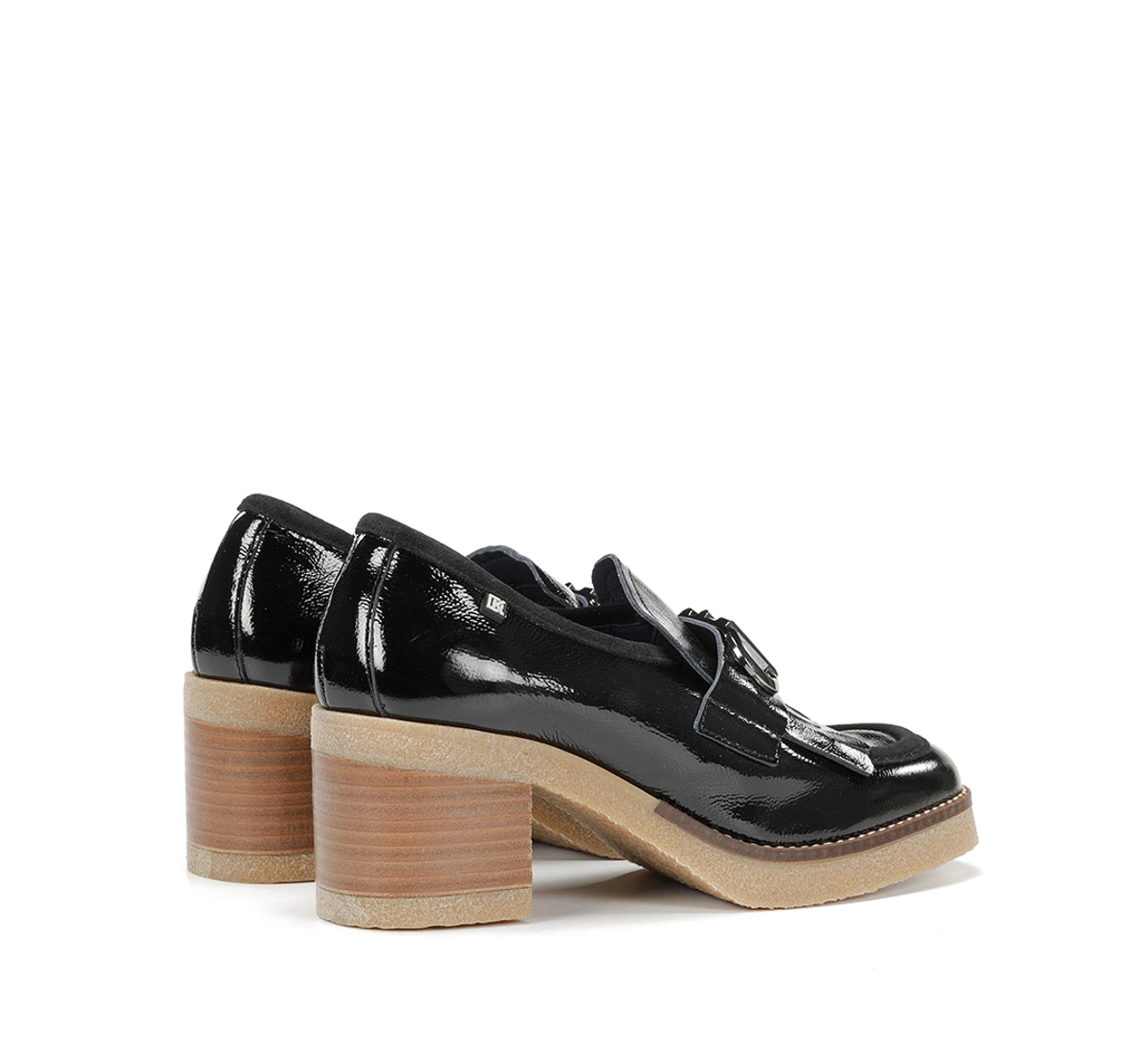 Dorking by Fluchos Oprah D9352 mocassin femme noir talon moyen