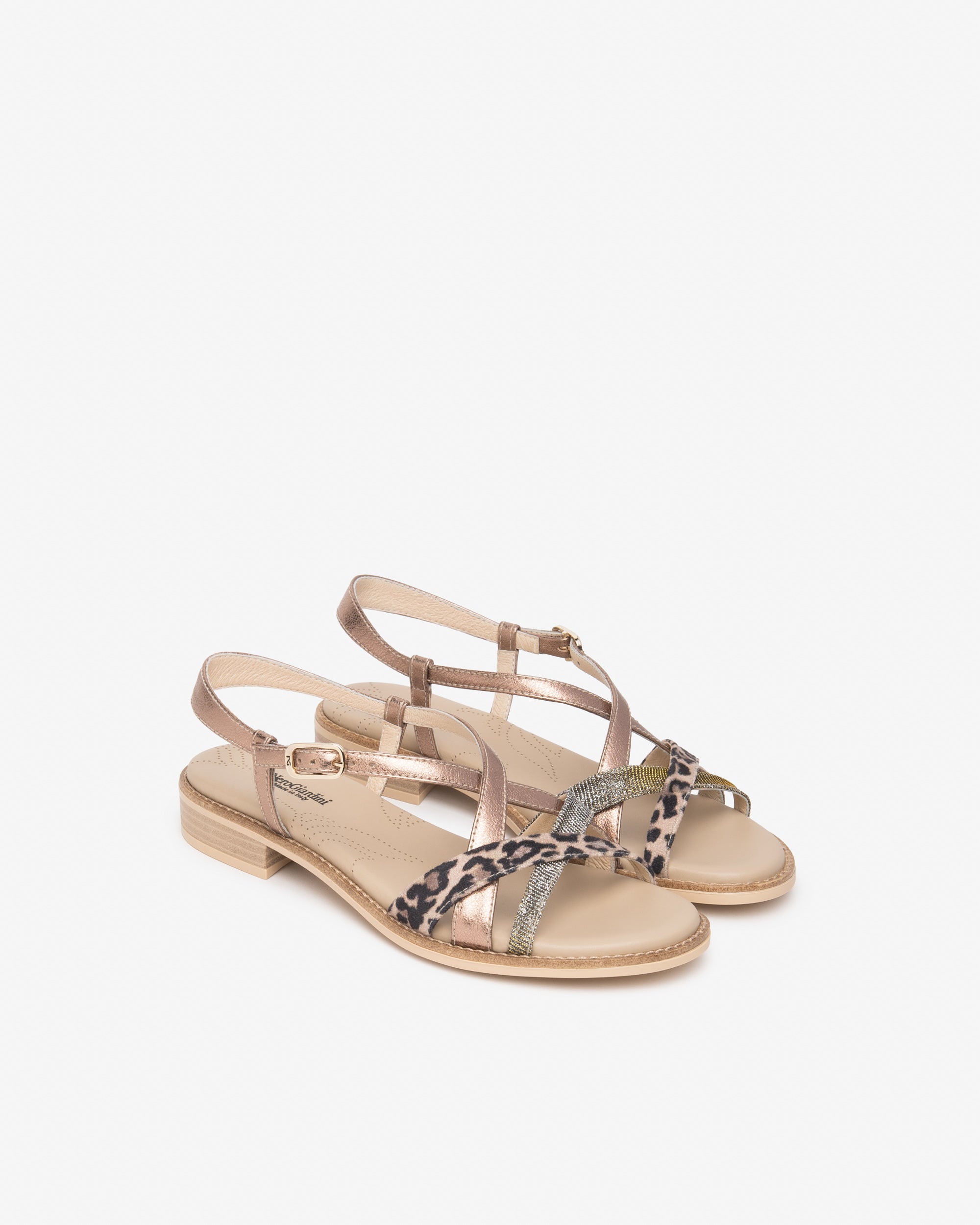 Nero Giardini Sandals sandales femme cuir tissu technique