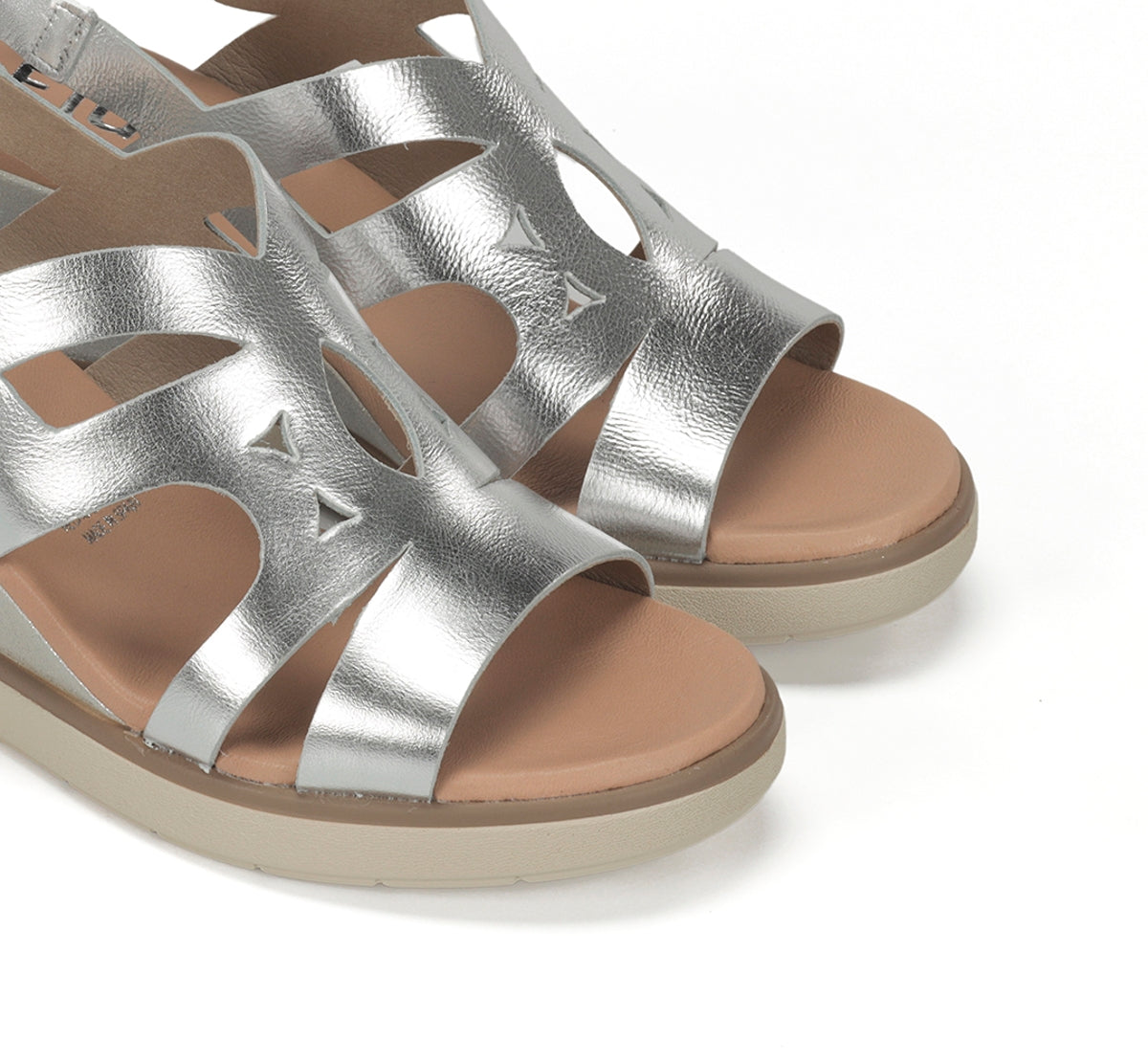Fluchos Smash F1974 sandales argent femme compensé