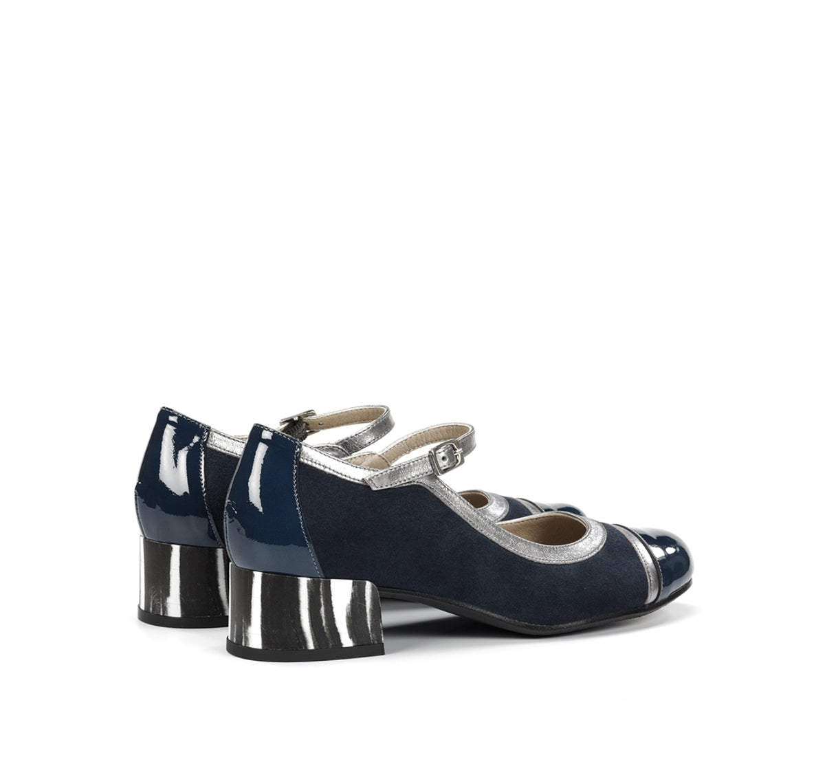Dorking Frida D9027 escarpin bleu talon bas femme